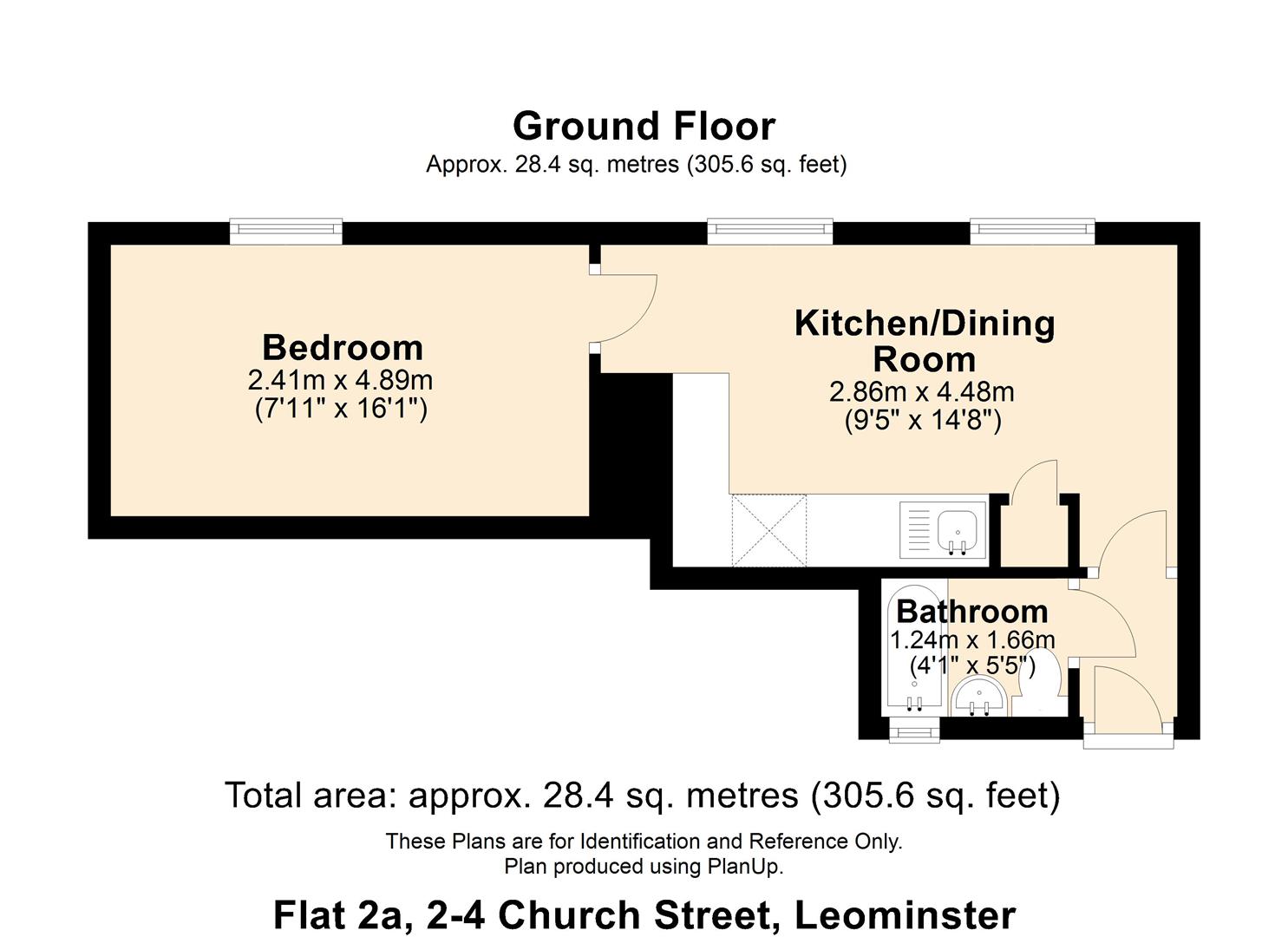Flat 2a, 4 Church Street, Leominster floorplan