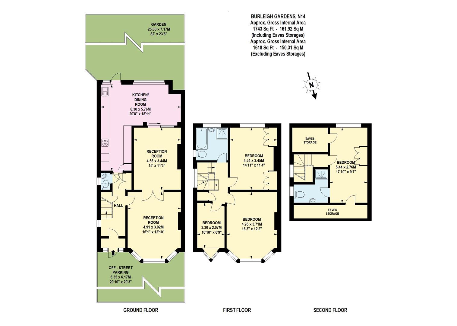 84, Burleigh Gardens, London floorplan