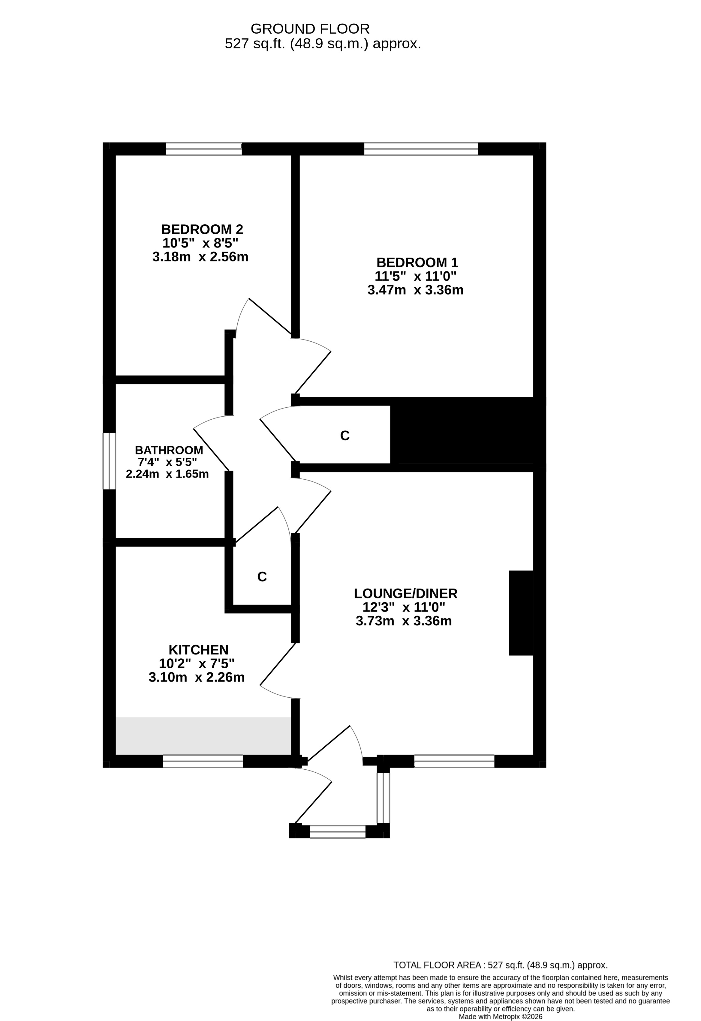 116, Valley Road, West Yorkshire floorplan