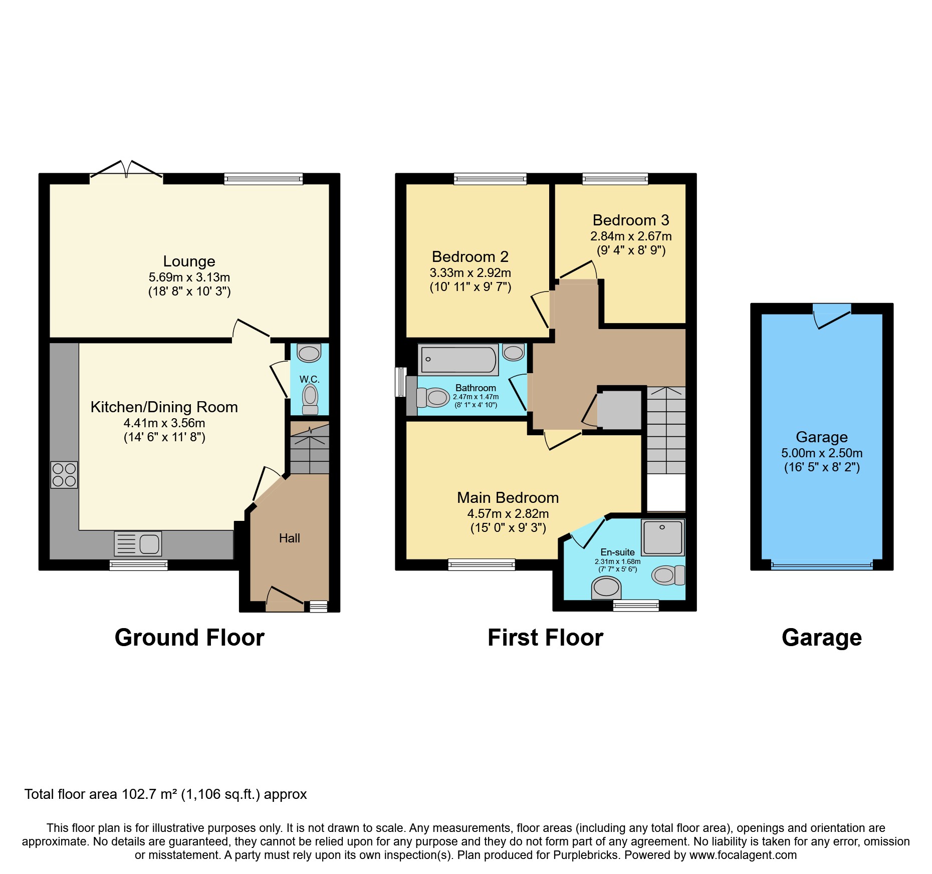 3, Gilden Drive, Lutterworth floorplan