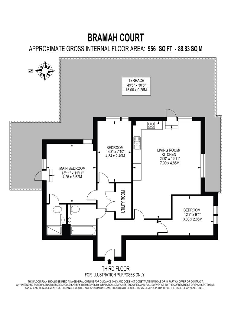 Flat 23 Bramah Court, 2, Breakspear Gardens, Colliers Wood floorplan