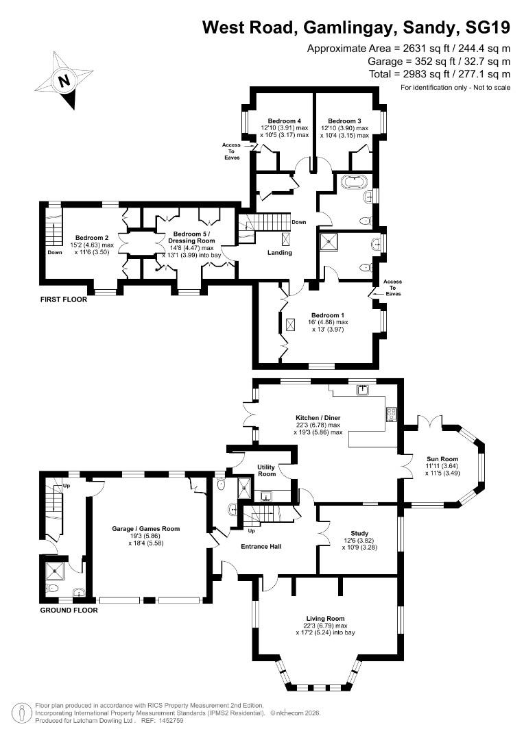 Hartswood, 26, West Road, Gamlingay floorplan