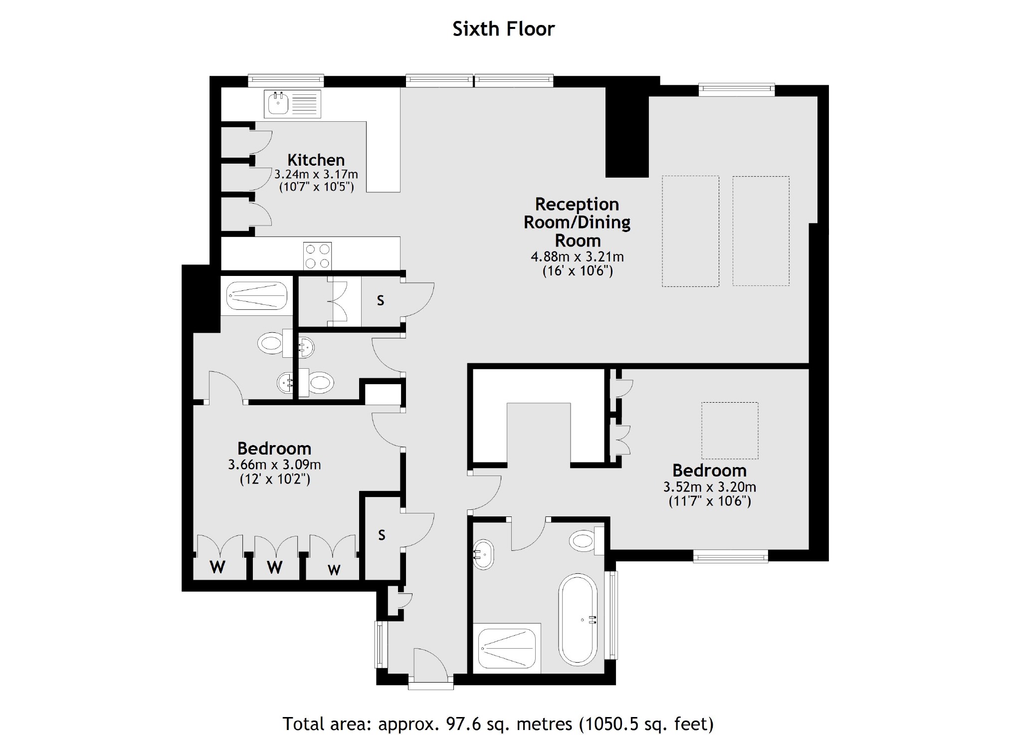 Flat 12, 17, Berkeley Street, London floorplan