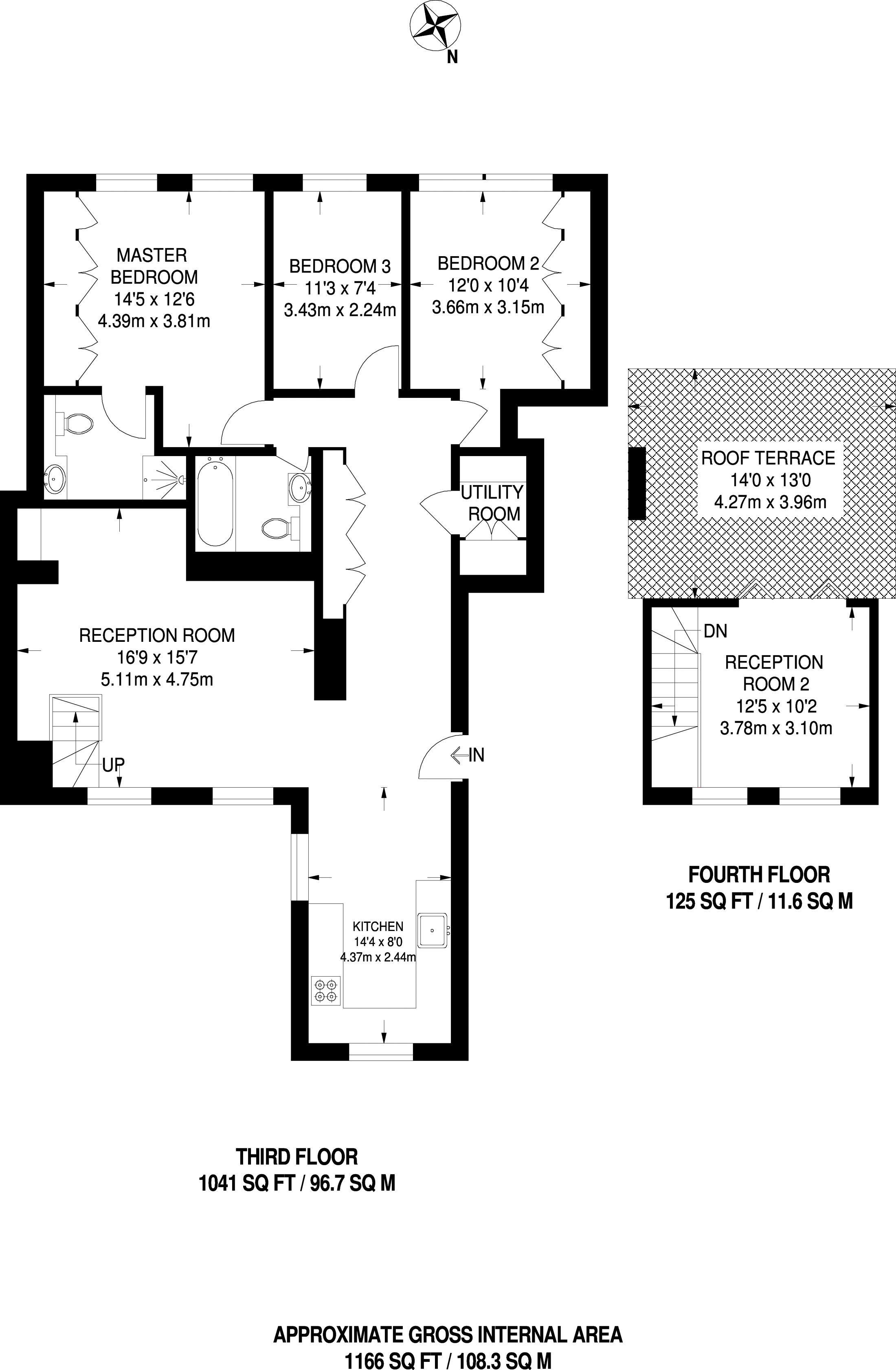 3 Bedrooms Flat to rent in Brook House, Clapham Common South Side SW4