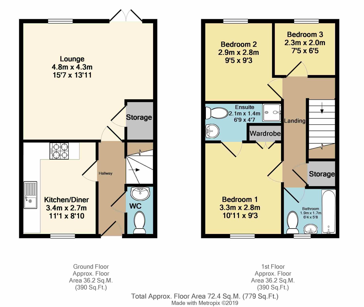 3 Bedrooms Town house for sale in New School Close, Mosborough, Sheffield, South Yorkshire S20