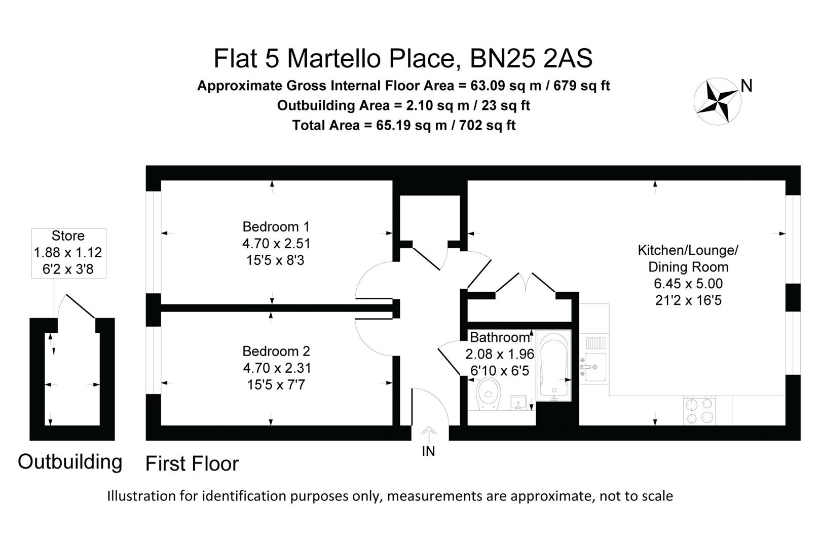 5, Martello Place, 7 Station Approach, Seaford floorplan
