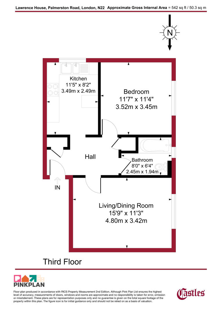Flat 15, Lawrence House, Palmerston Road, London floorplan