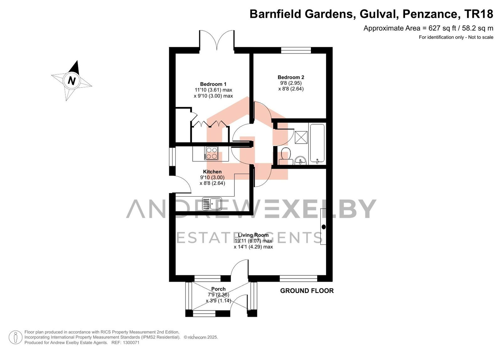 80, Barnfield Gardens, Penzance floorplan