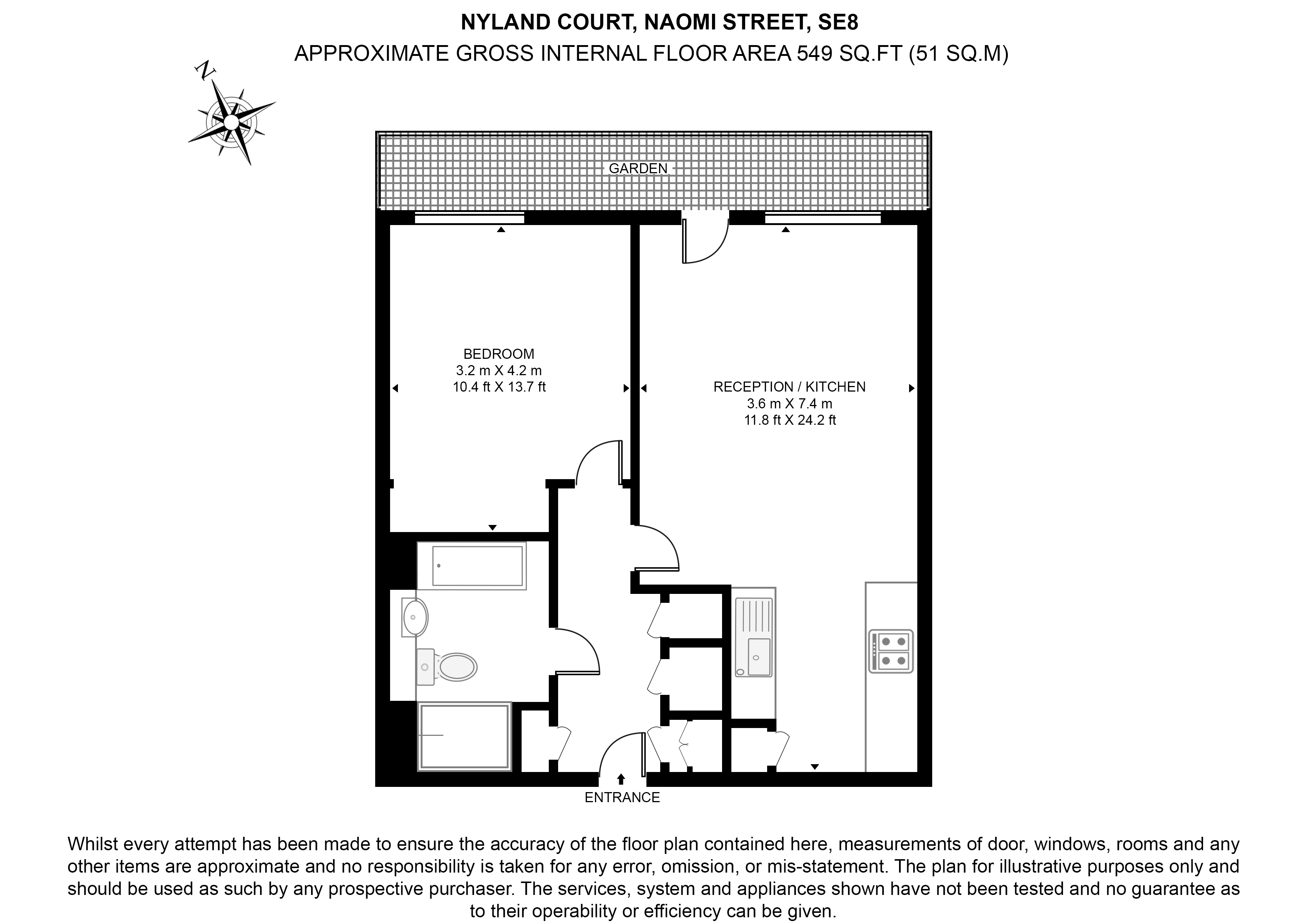 Flat 3 Nyland Court,, Naomi Street, Surrey Quays floorplan