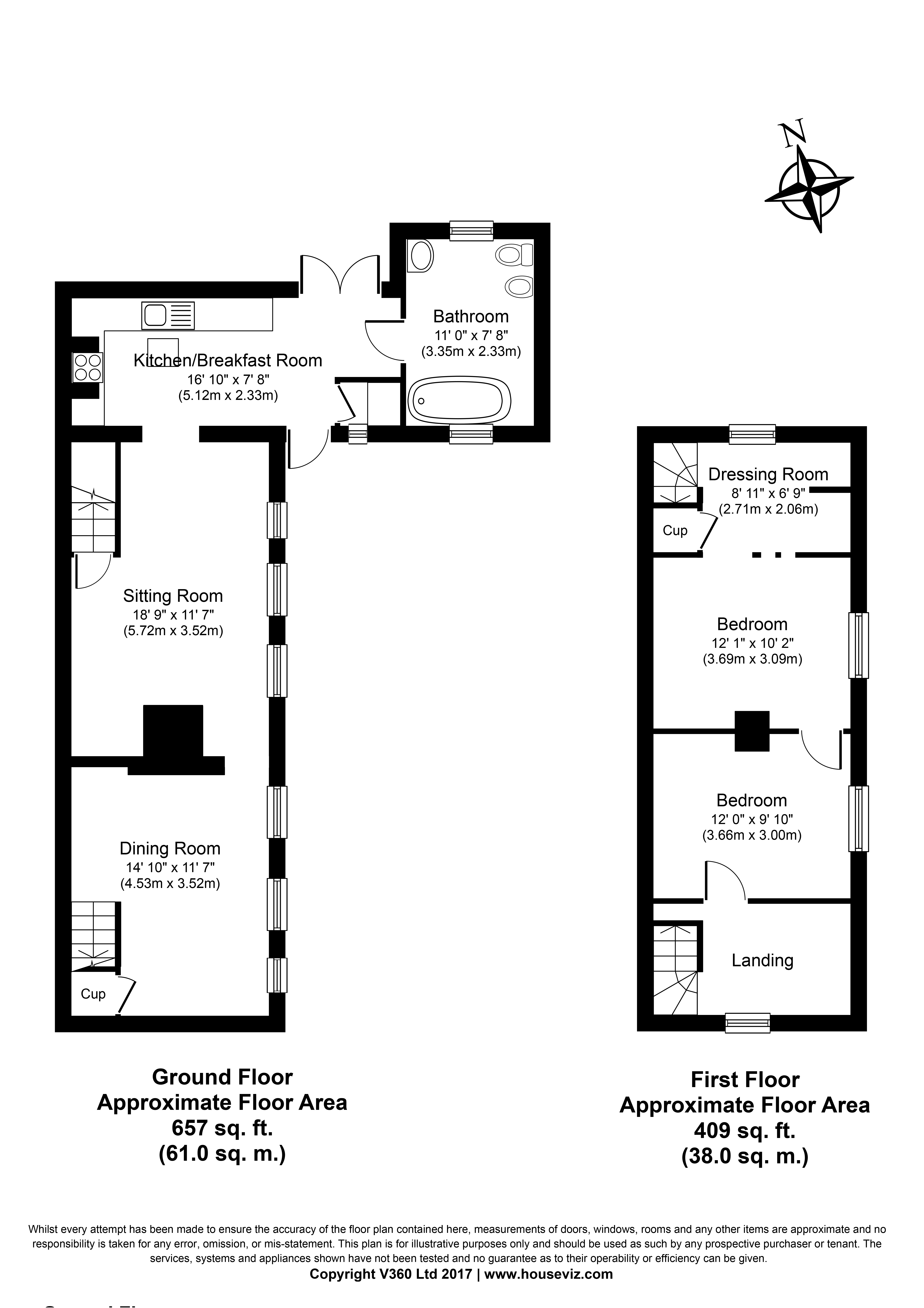 Dove Cottage, 38, The Green, Bury St. Edmunds, Suffolk. floorplan
