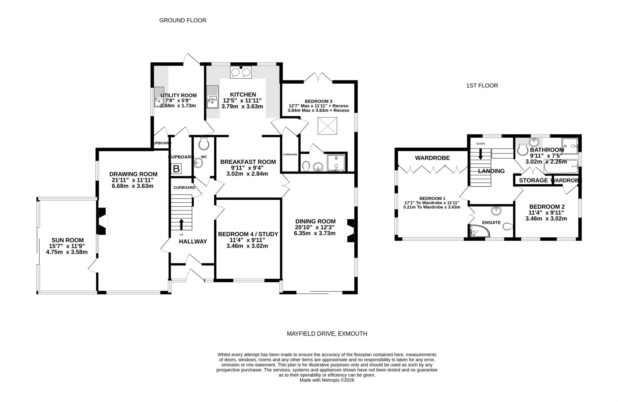 The Beeches, Mayfield Drive, Exmouth floorplan