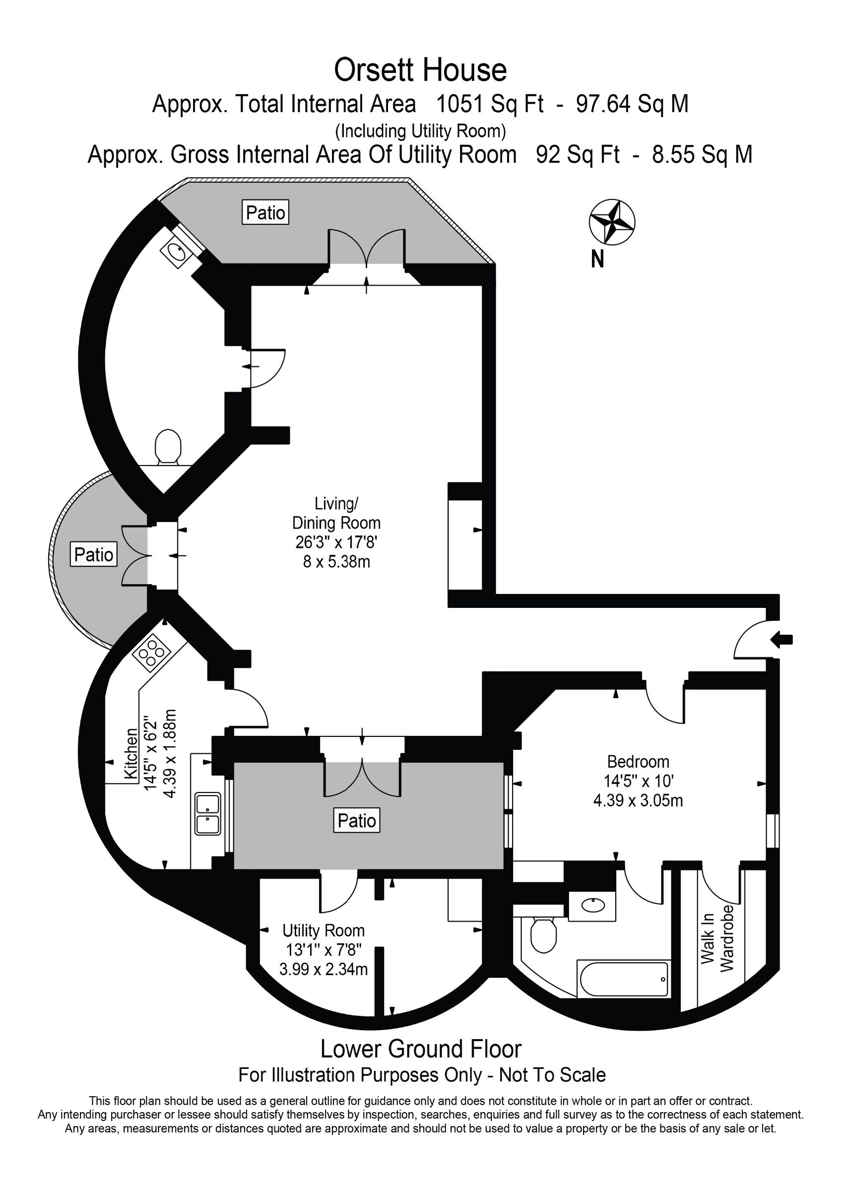 Flat 2, 1 Orsett Terrace, London floorplan