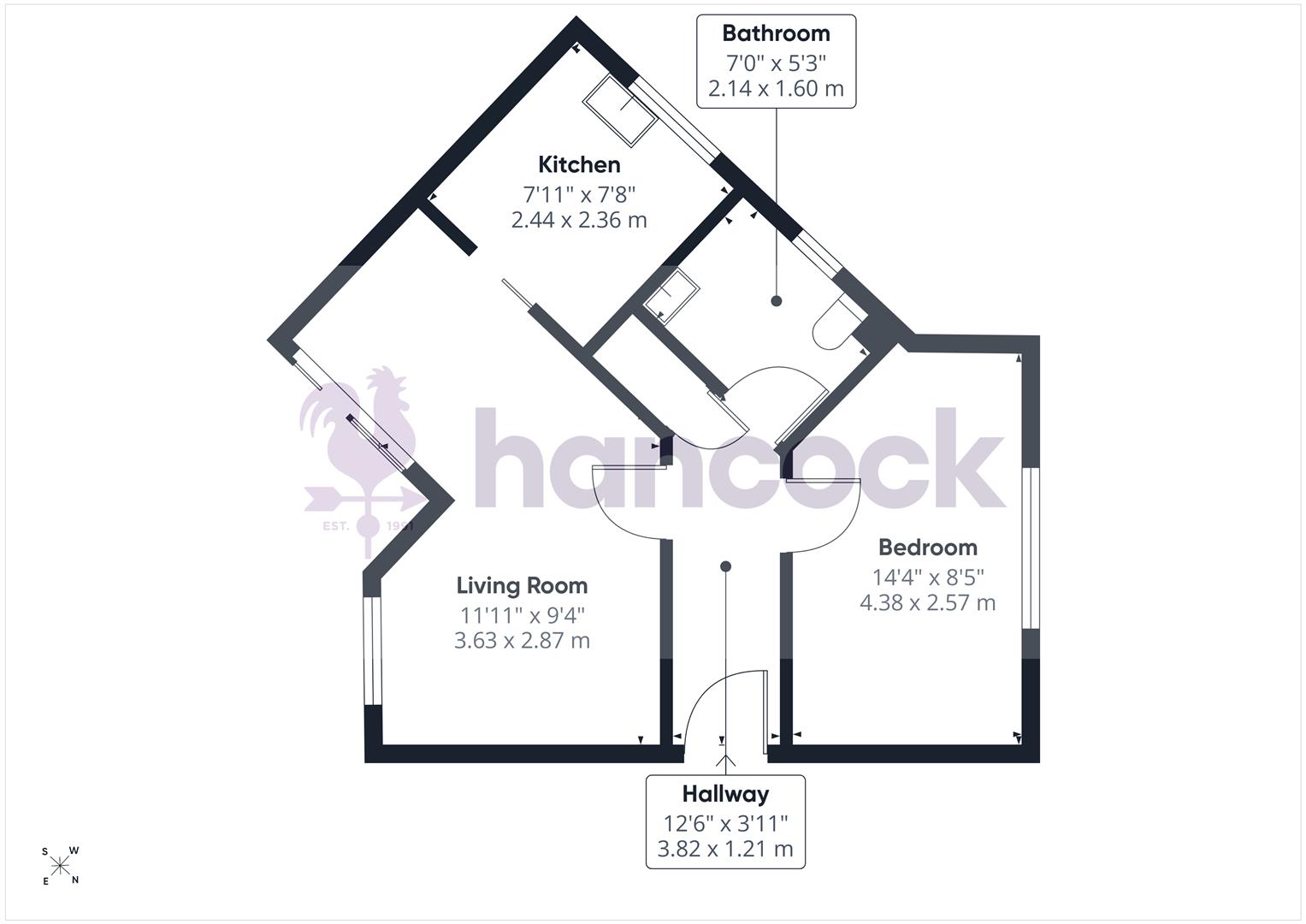 Flat 2, Clifton Court, Cherry Orchard Road, Chichester floorplan
