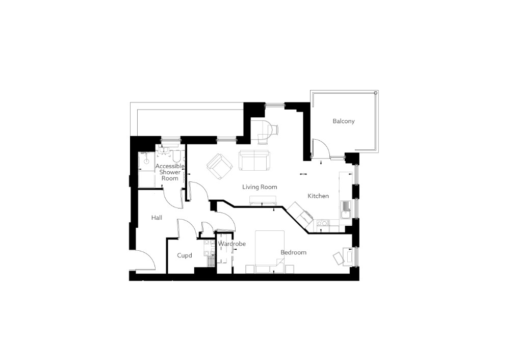 Flat 1, Walter House, 31, Rainsford Road, Essex floorplan