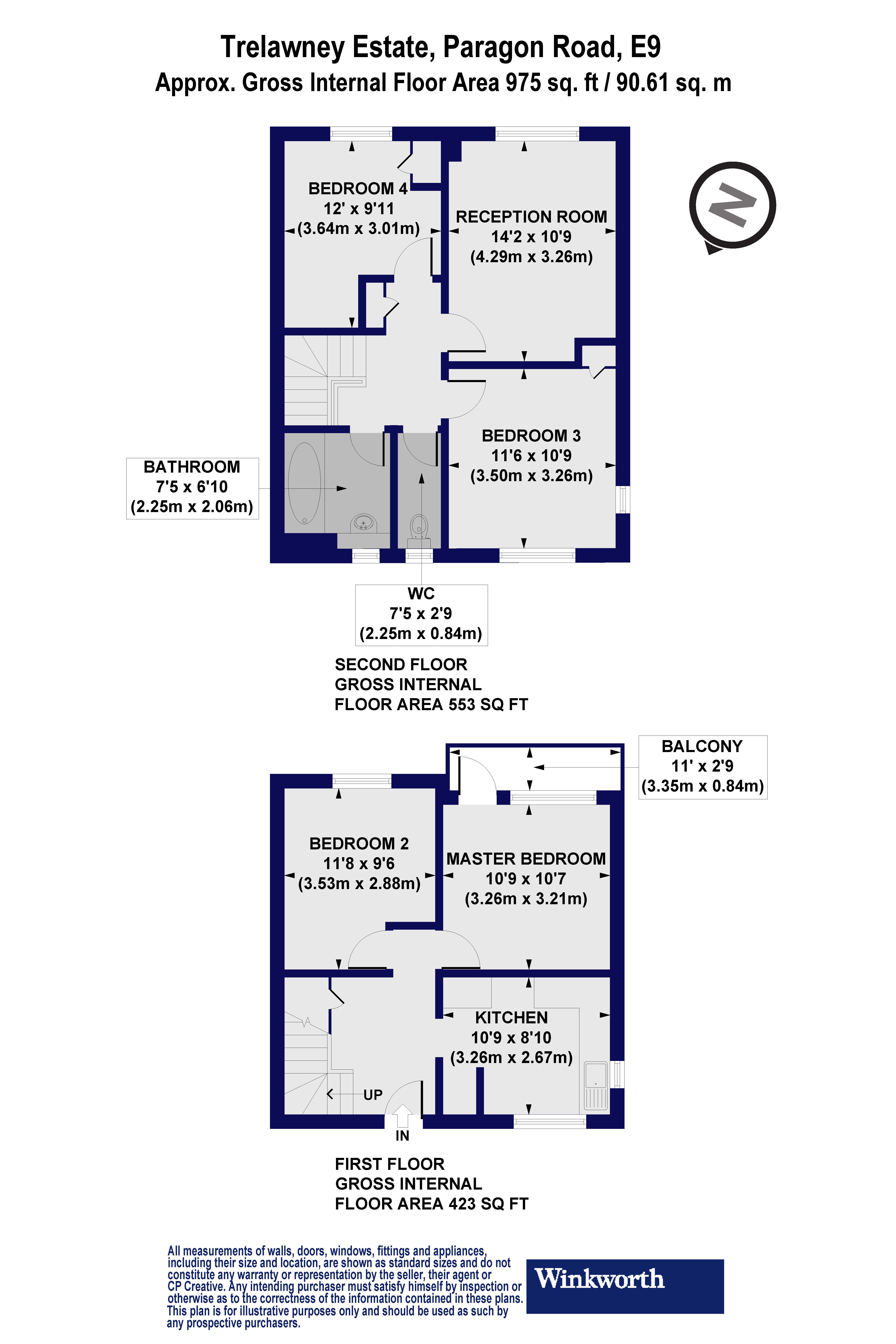284 Trelawney Estate,, Paragon Road, London floorplan
