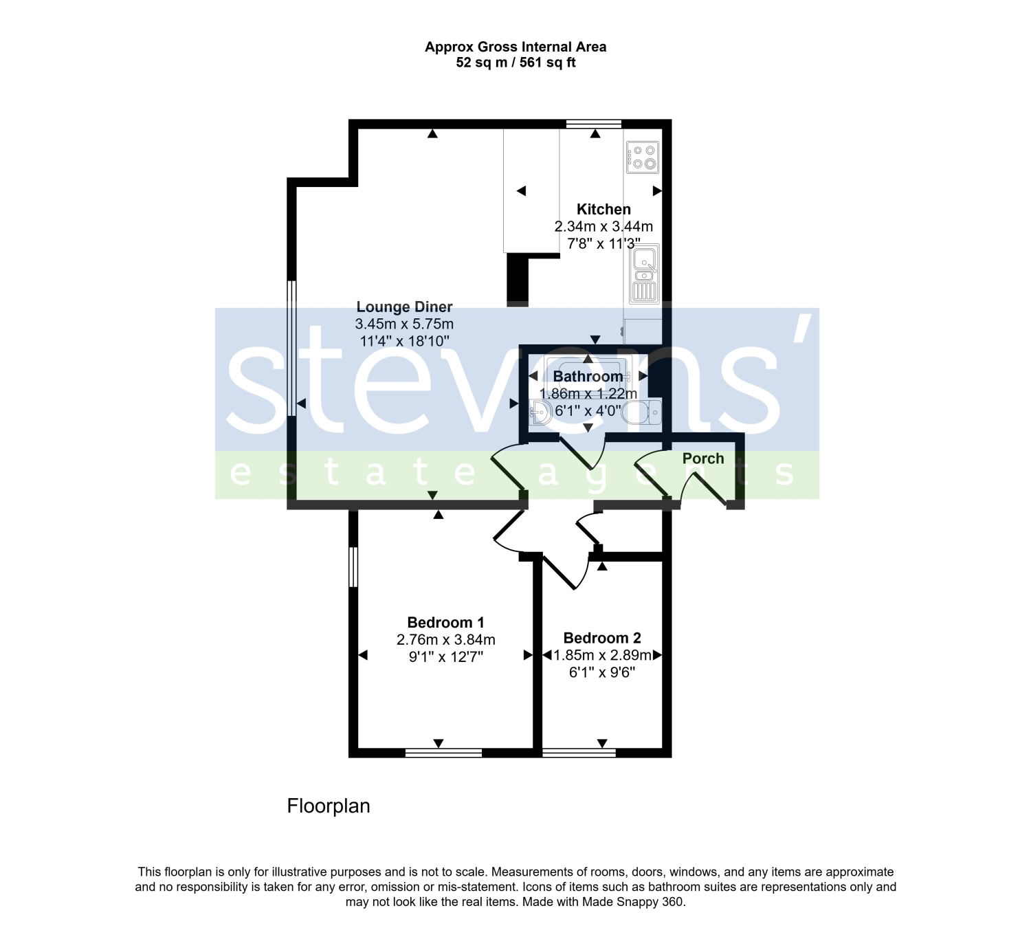Flat 19, The Chantry, East Street, Okehampton floorplan