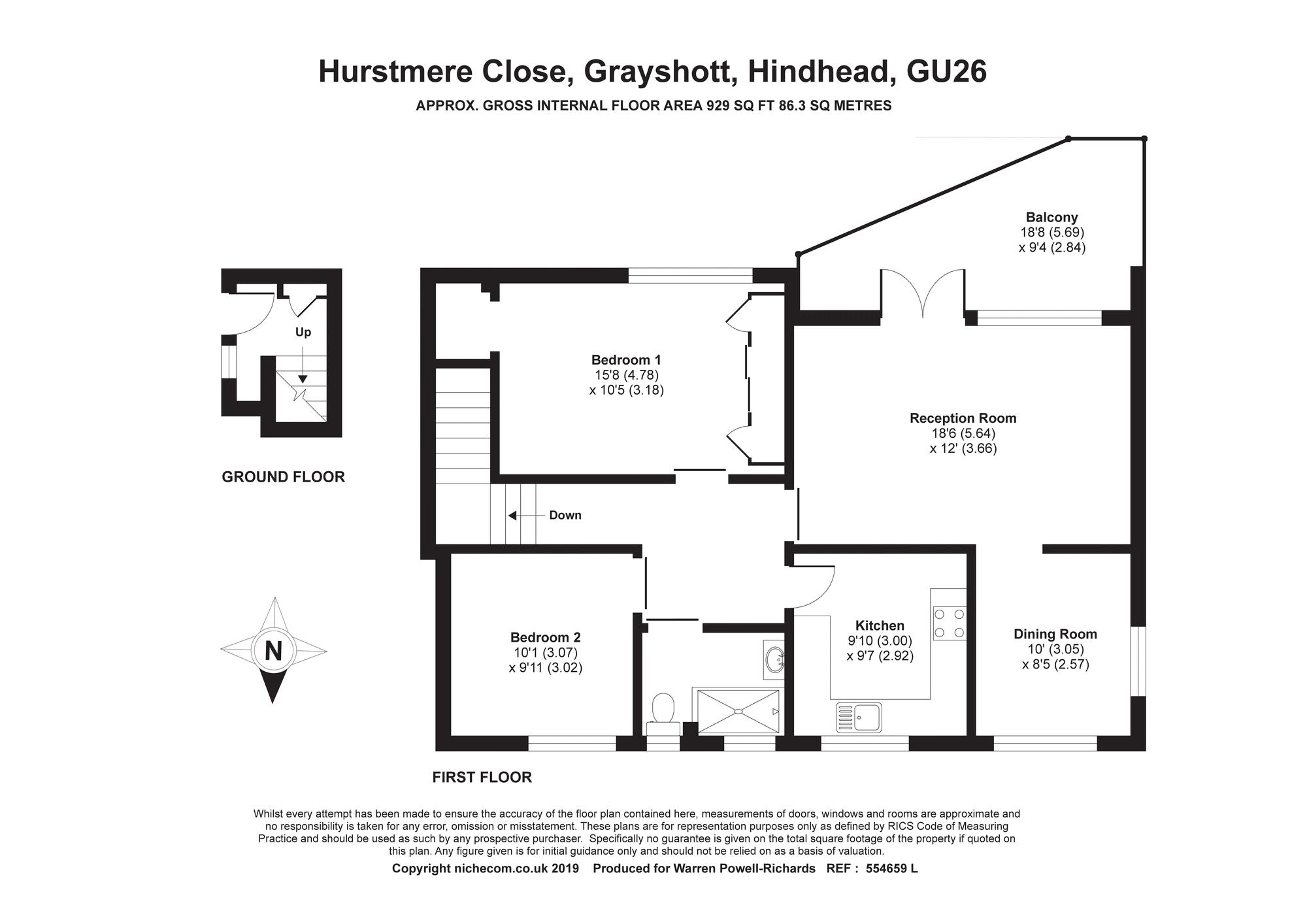 2 Oak House,, Hurstmere Close, Hindhead floorplan