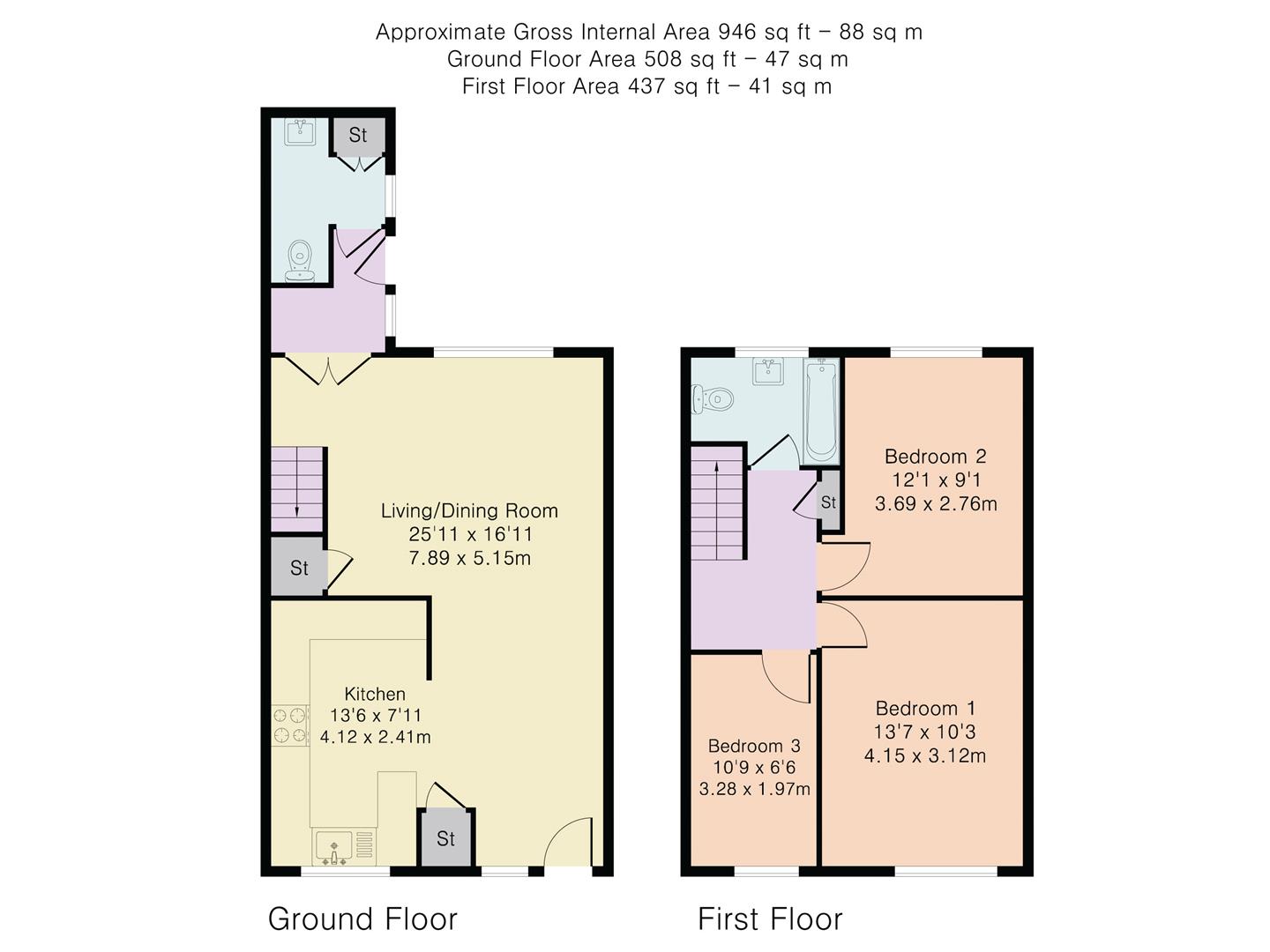 21, Exeter Close, Stevenage floorplan