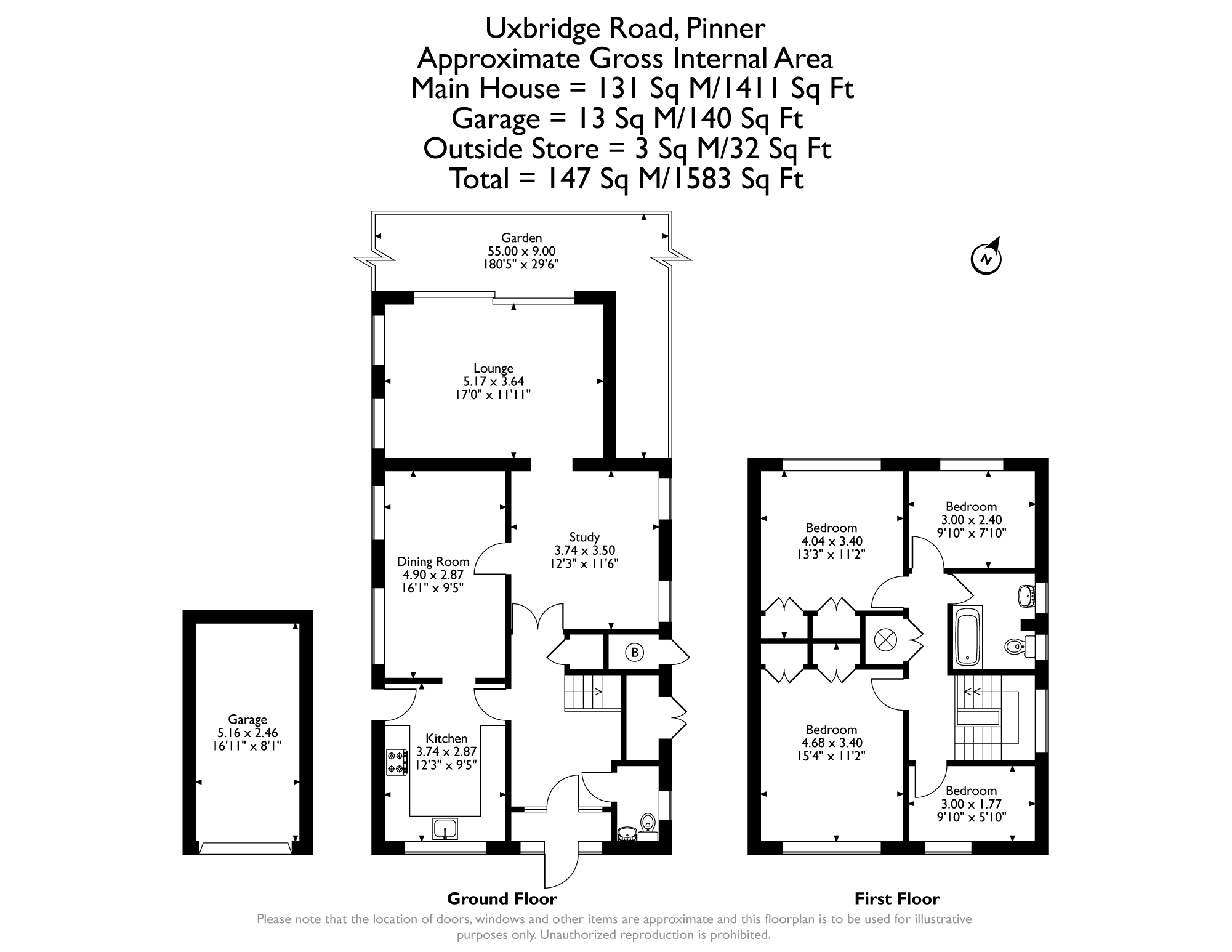 Uxbridge Road, Hatch End, Pinner HA5, 4 bedroom detached house for sale