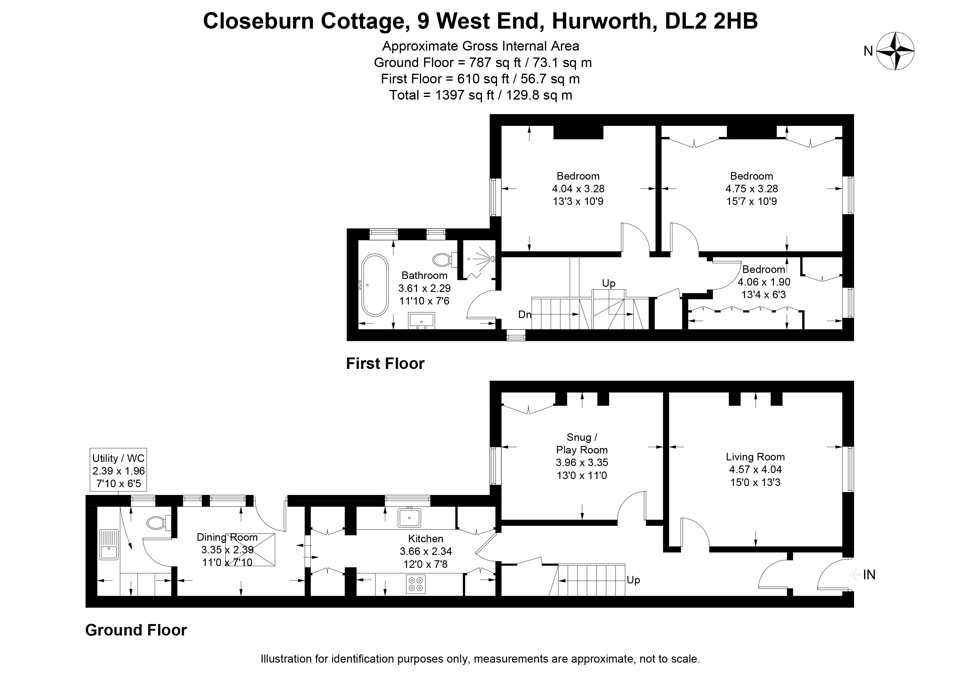 Closeburn Cottage, 9, West End, Darlington floorplan