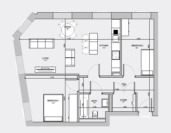 Apartment 5, 3, Cross Street, Sale floorplan