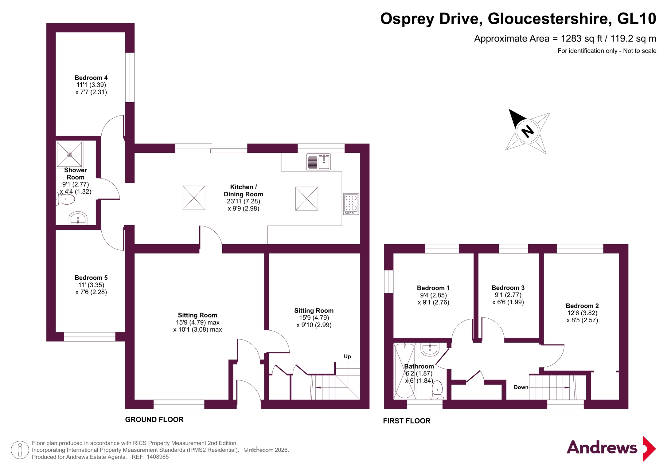 22, Osprey Drive, Gloucestershire floorplan