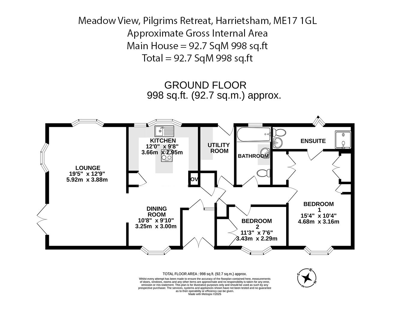 27, Meadow View, Harrietsham floorplan