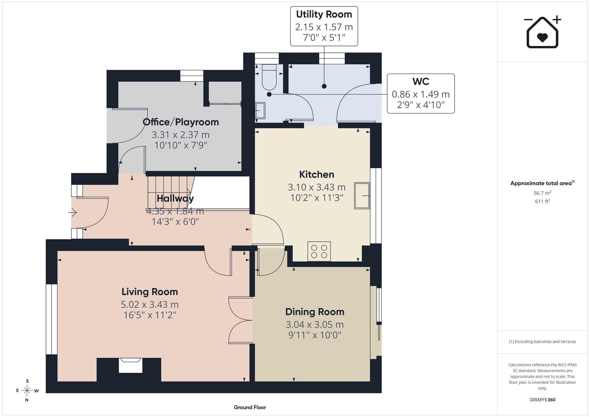 12 Keepers Close, Swansea floorplan