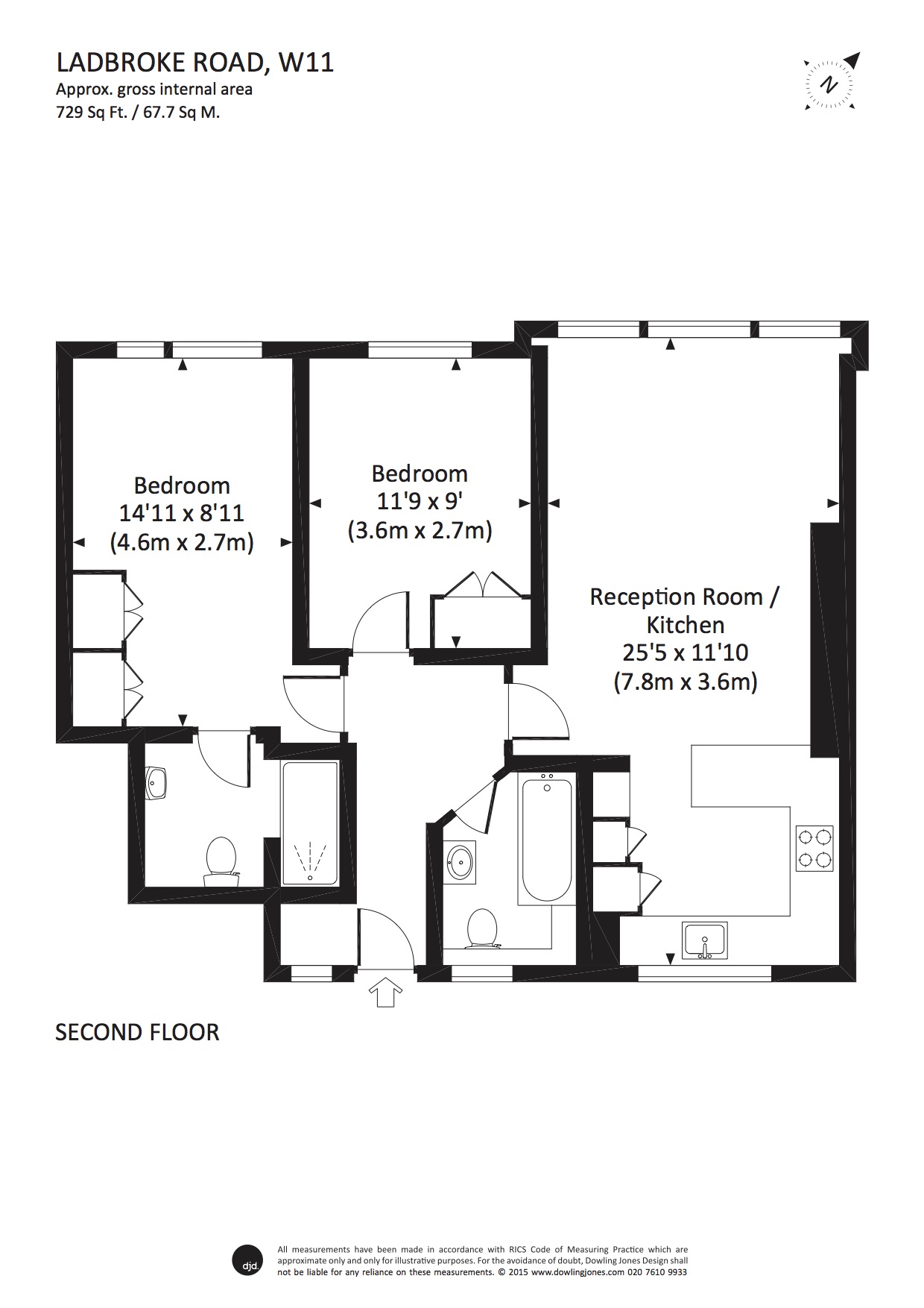 2 Bedrooms Flat to rent in Ladbroke Road, Holland Park W11