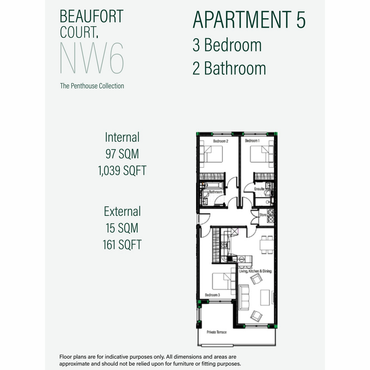 Unit 3 Beaufort Court, West Hampstead, NW6 floorplan