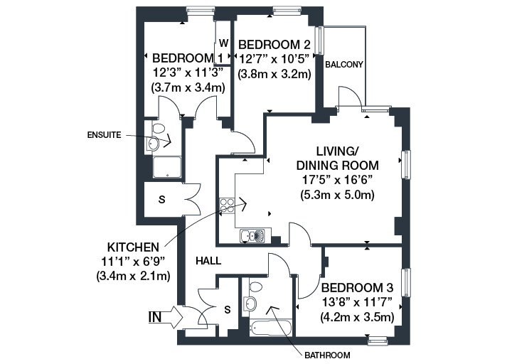 3 Bedrooms Flat for sale in Davigdor Road, Brighton And Hove BN3