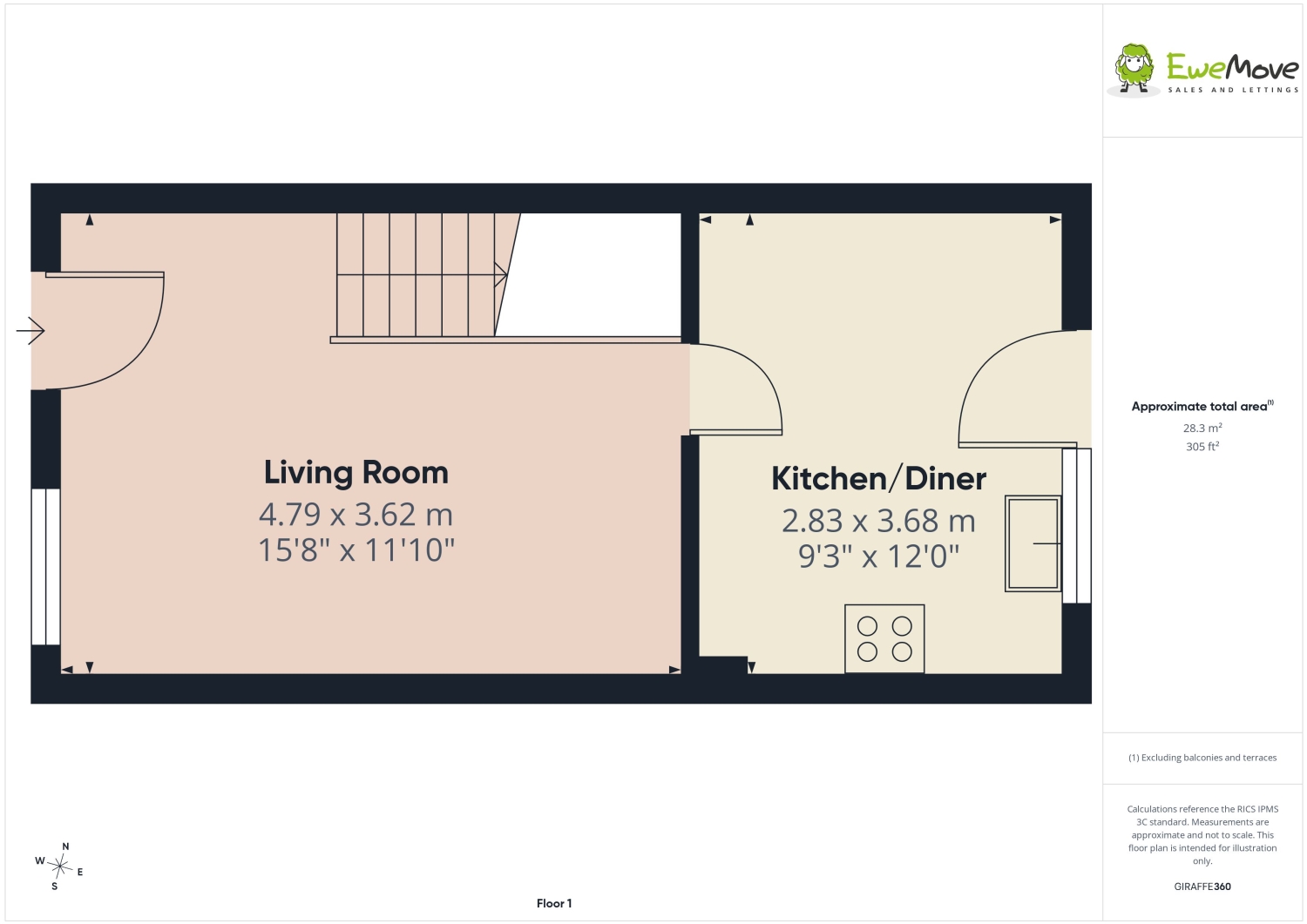 50, Fewster Way, York floorplan