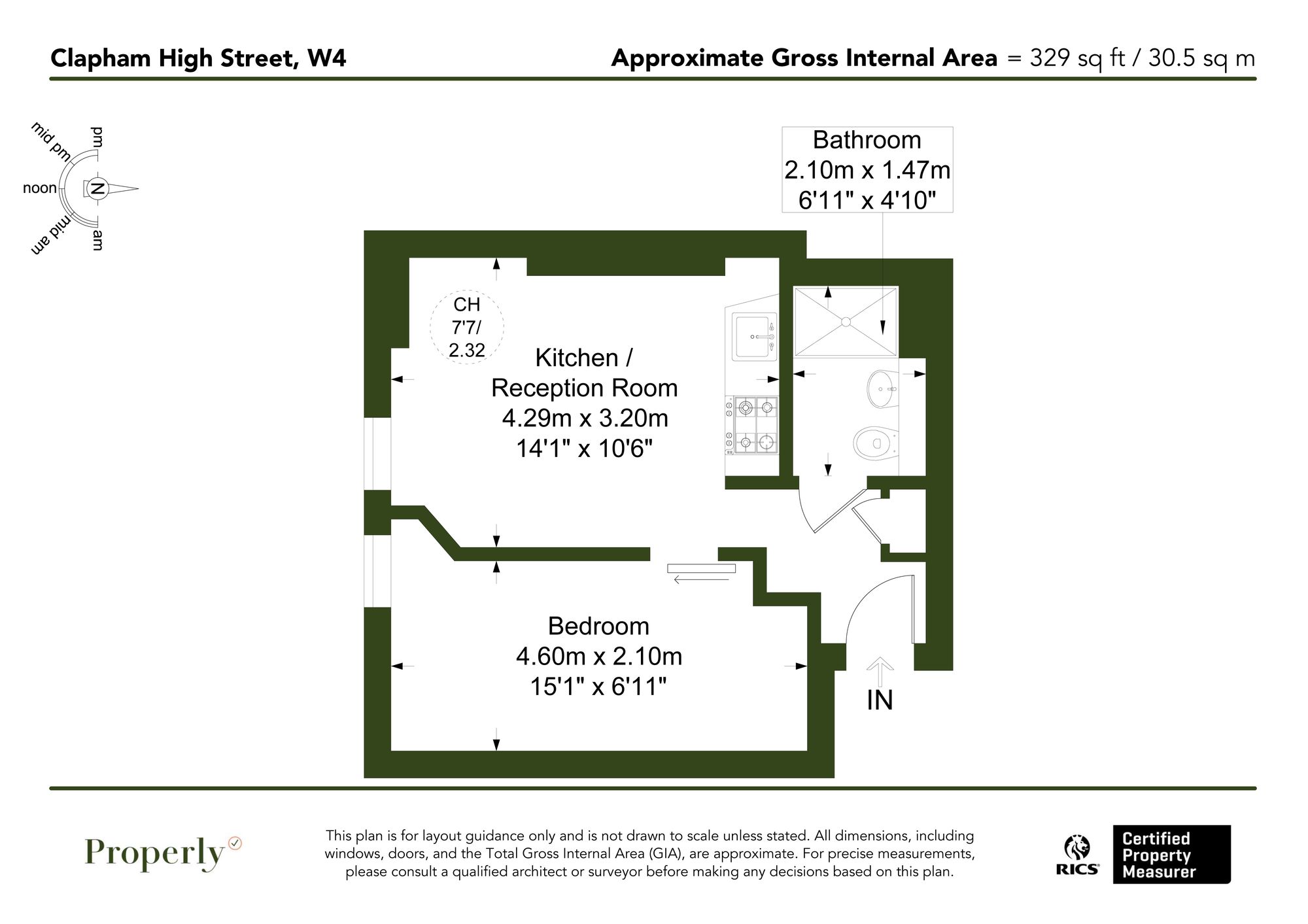 Flat 10, 182A Clapham High Street, London floorplan