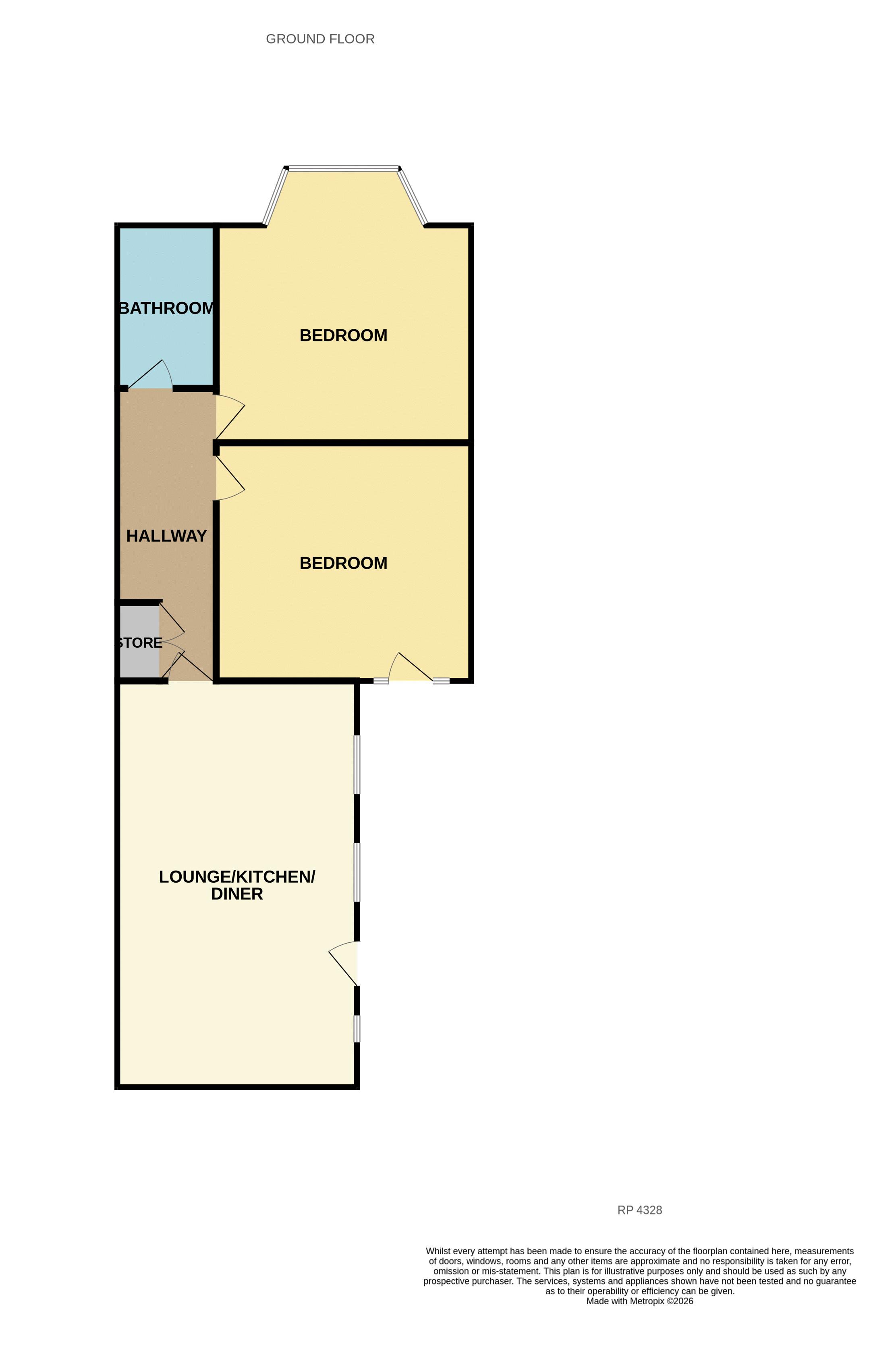 Apt 4, 6 York Road, Llandudno floorplan