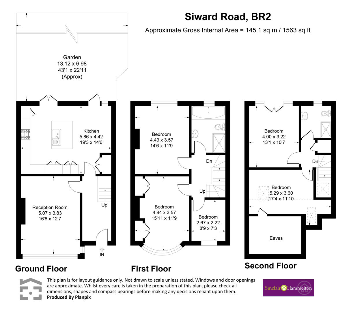 3, Siward Road, Bromley floorplan