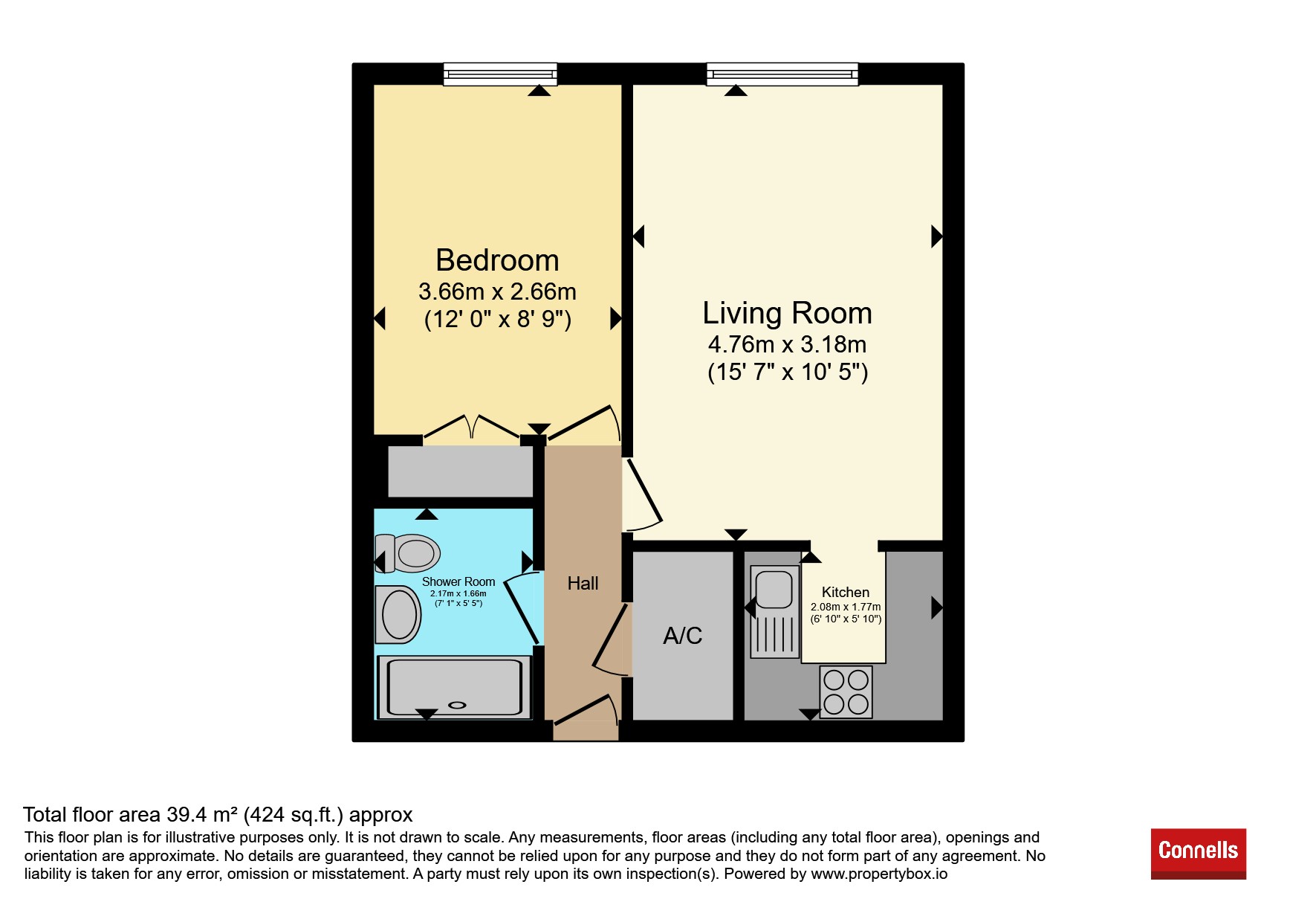 Flat 5, Ryan Court, White Cliff Mill Street, BLANDFORD FORUM floorplan