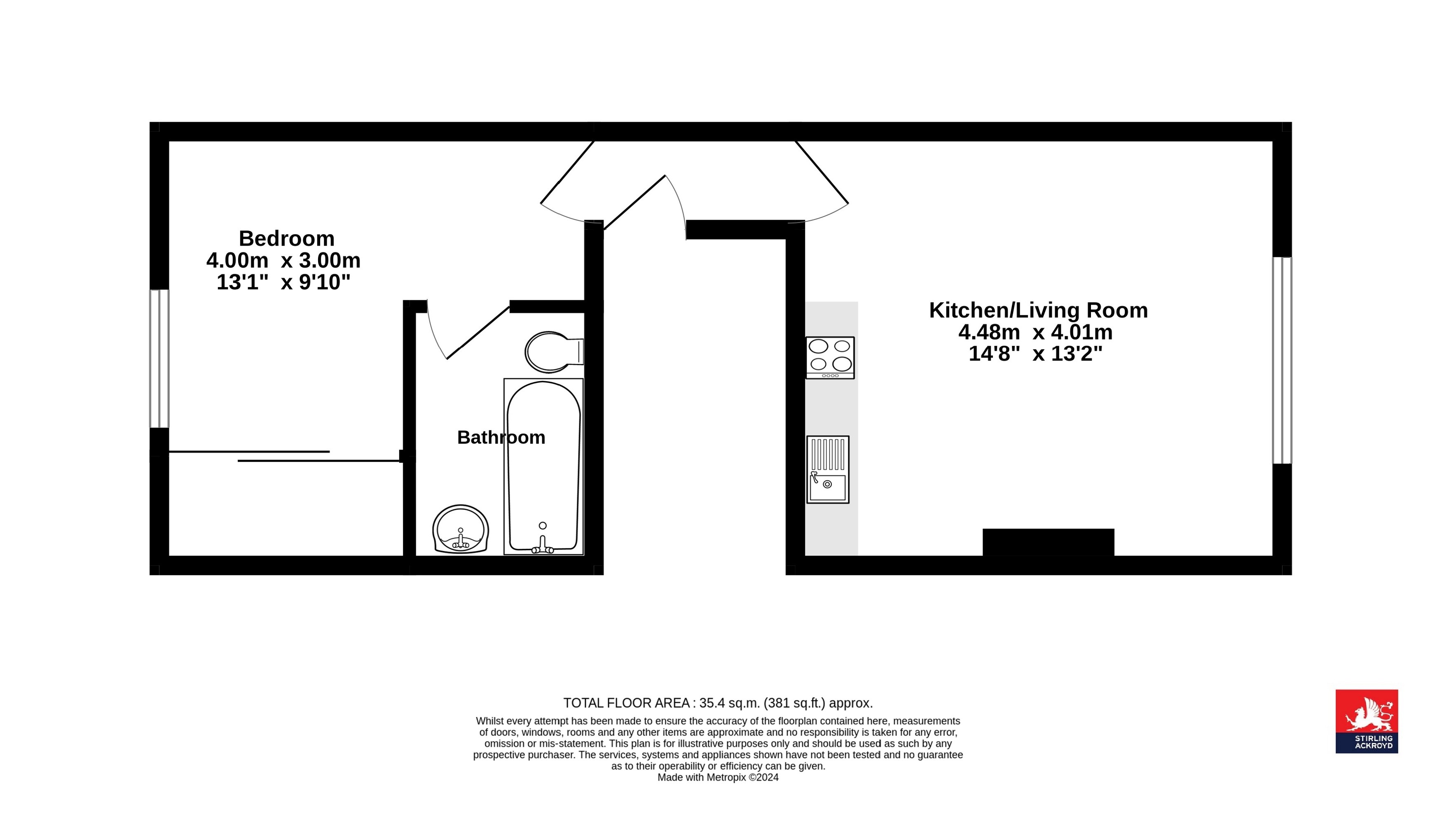 Flat 3, 41, Farnham Road, Surrey floorplan