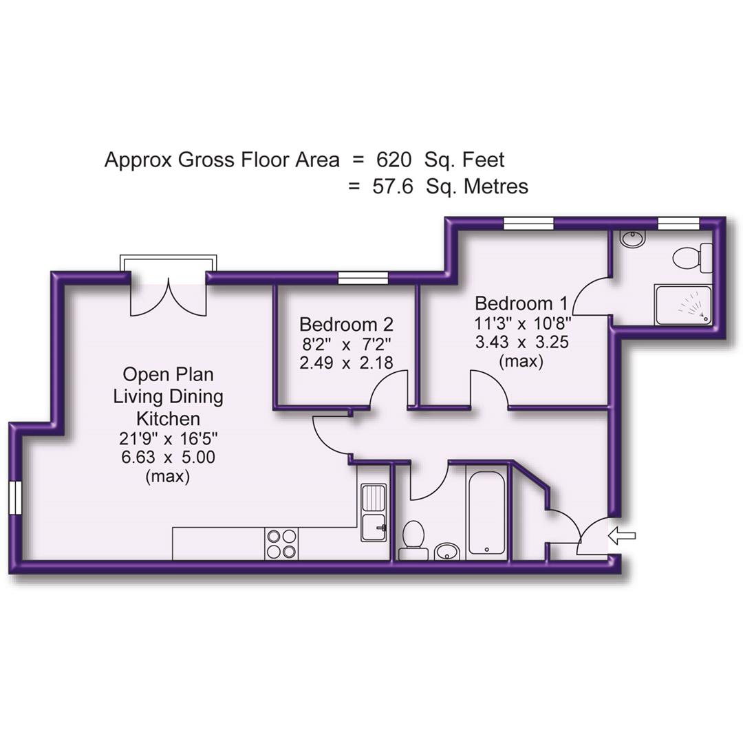 Apartment 24 Sycamore Court, 180, Carrington Lane, Sale floorplan