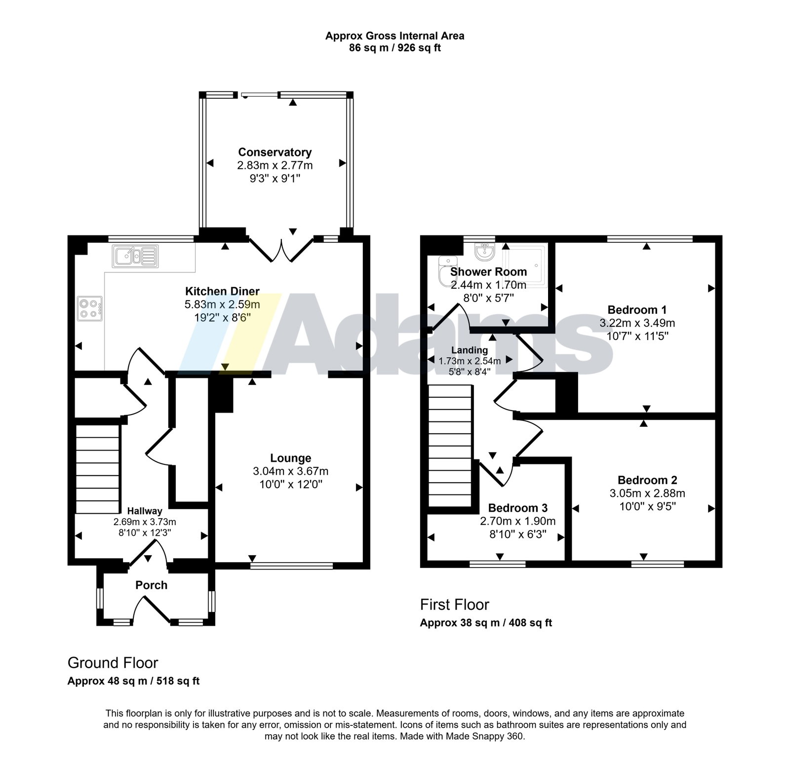 371, The Glen, Runcorn floorplan