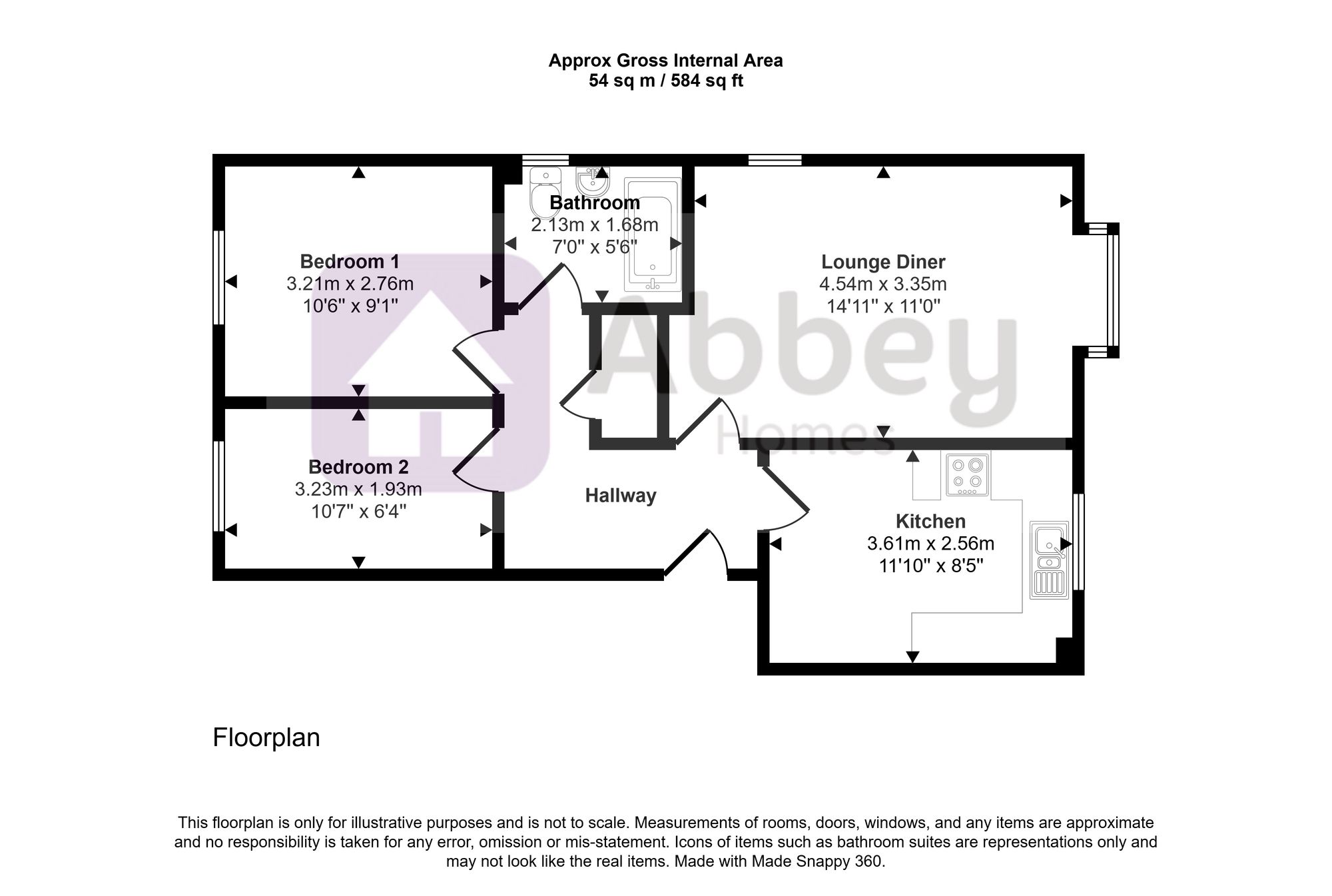 Flat 4, Huntingdon Court, Leicester floorplan