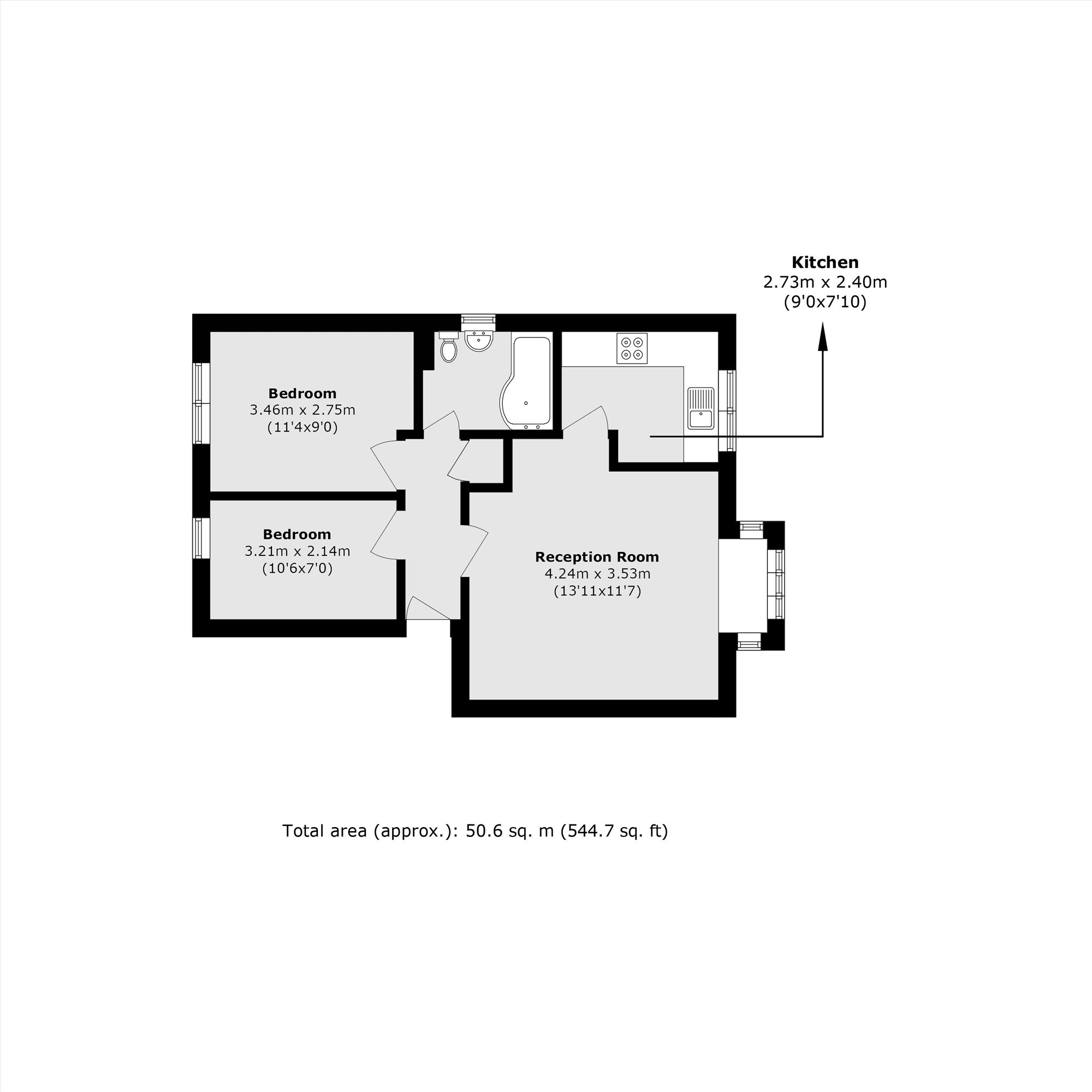 47, Redford Close, Feltham floorplan