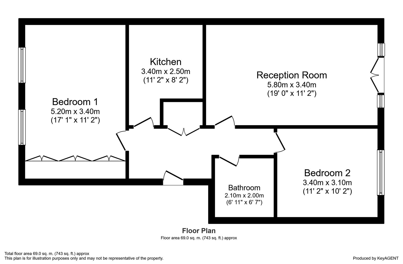 2 Bedrooms Flat to rent in Kingsley Mews, Wapping Lane, Wapping E1W