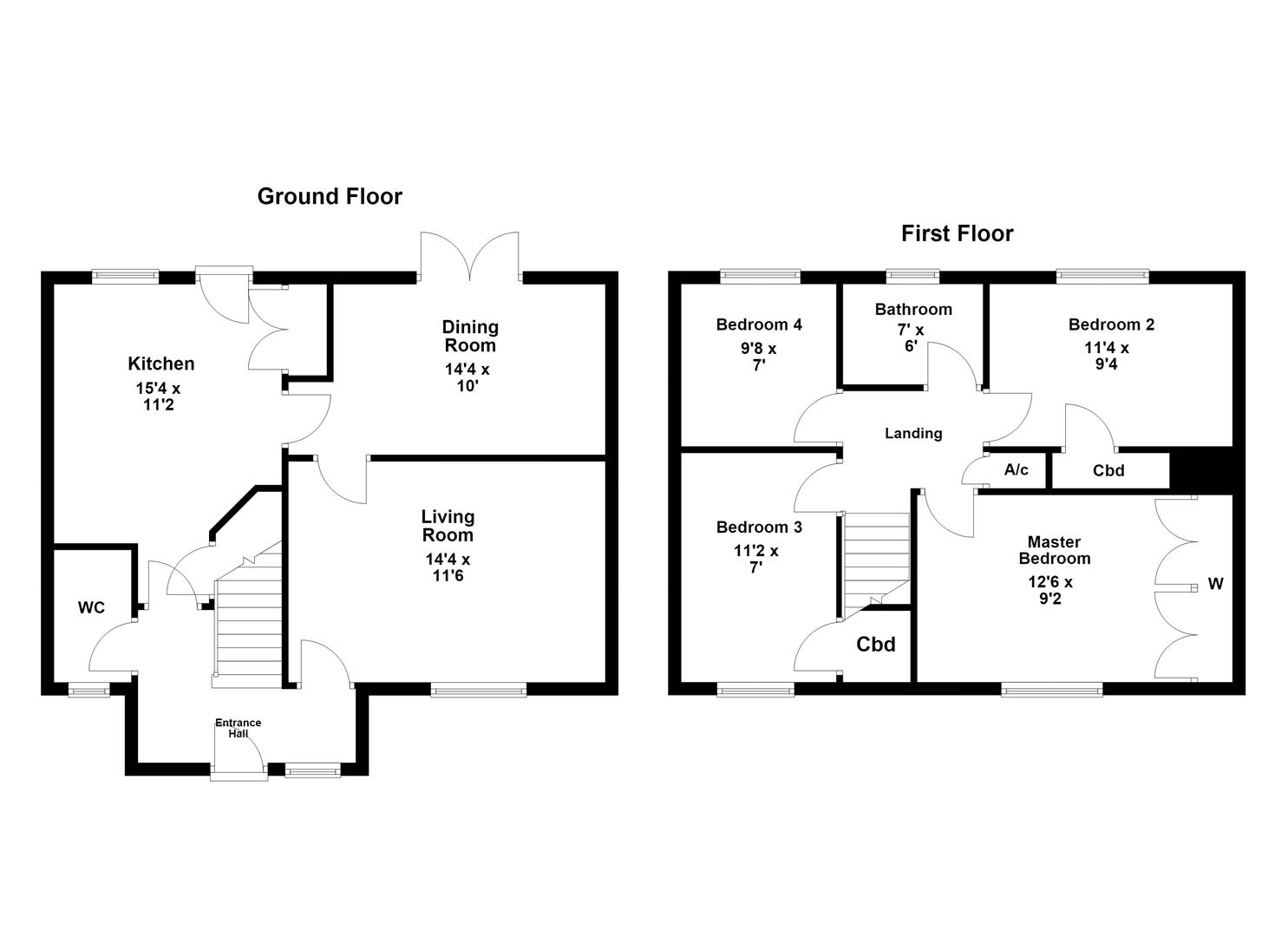 10, Canford Green, Corby floorplan
