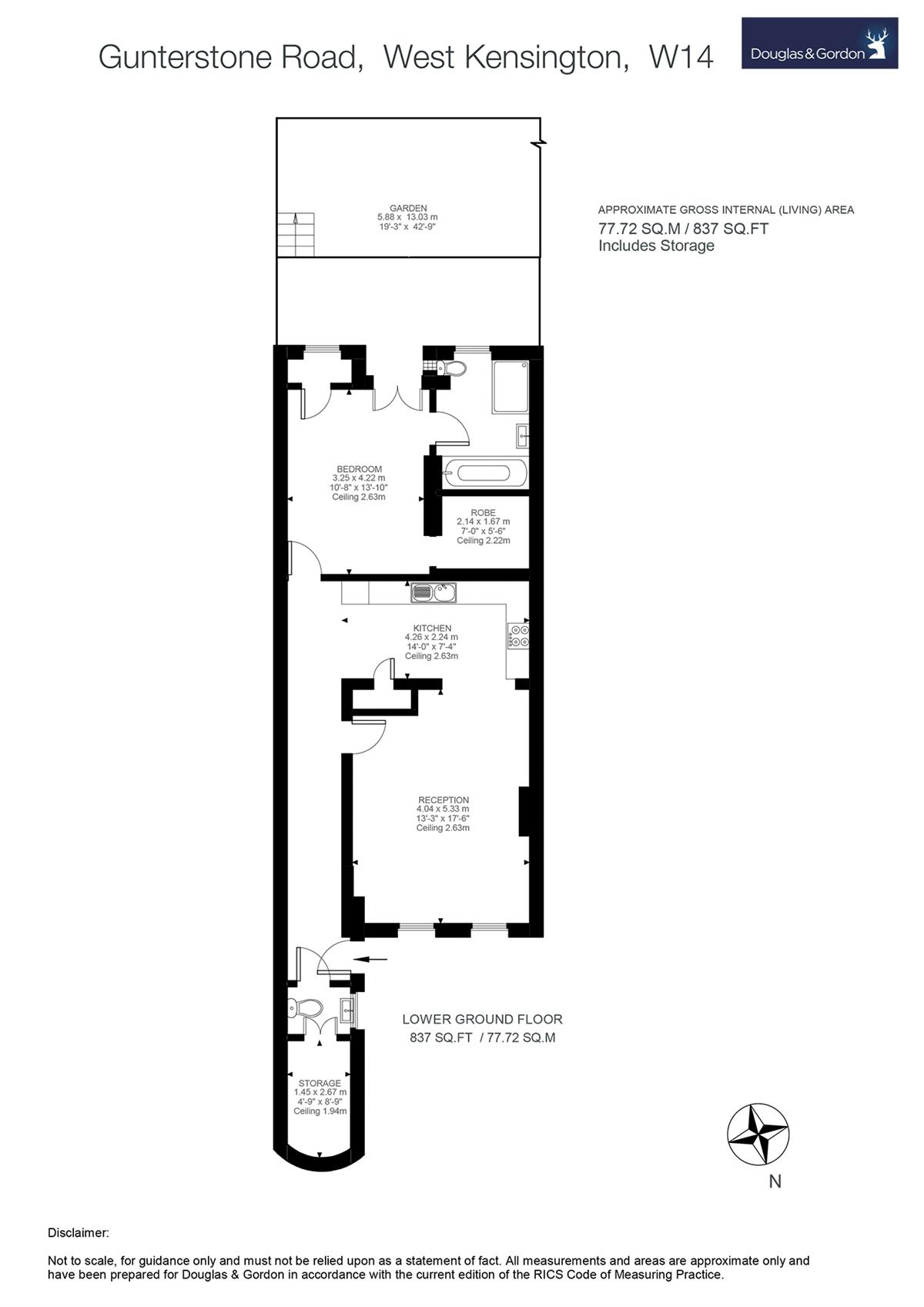 1 Bedrooms Flat for sale in Gunterstone Road, London W14