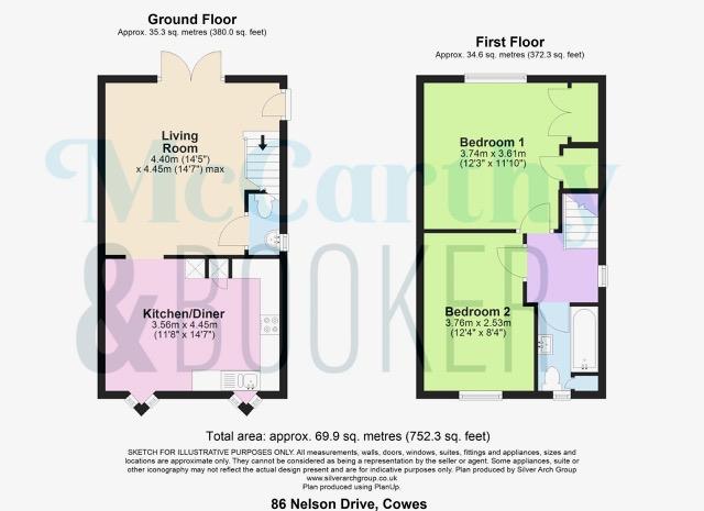 86, Nelson Drive, Cowes floorplan