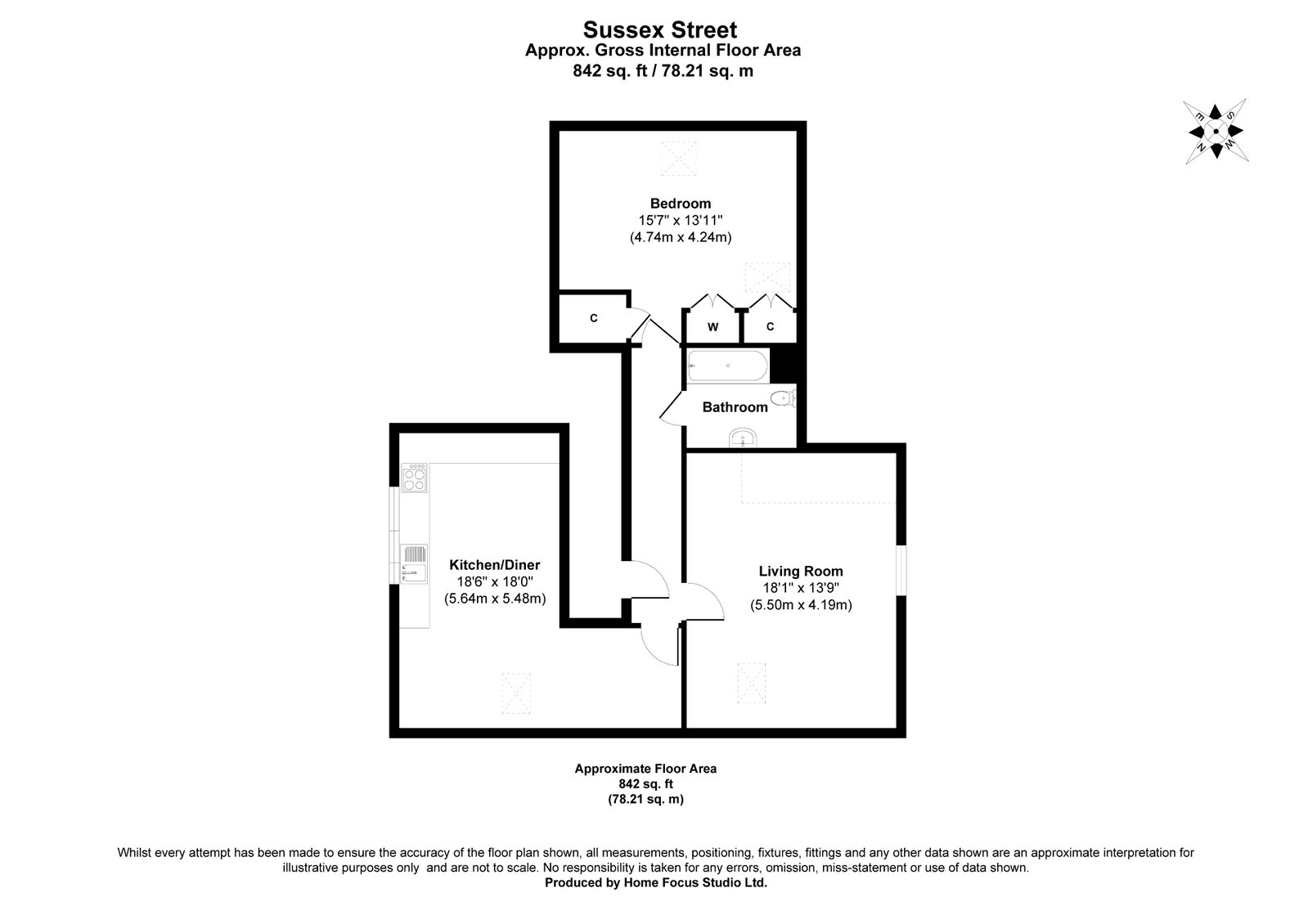 The Balcombe, 102,Apartment 7, Sussex Street, Winchester floorplan
