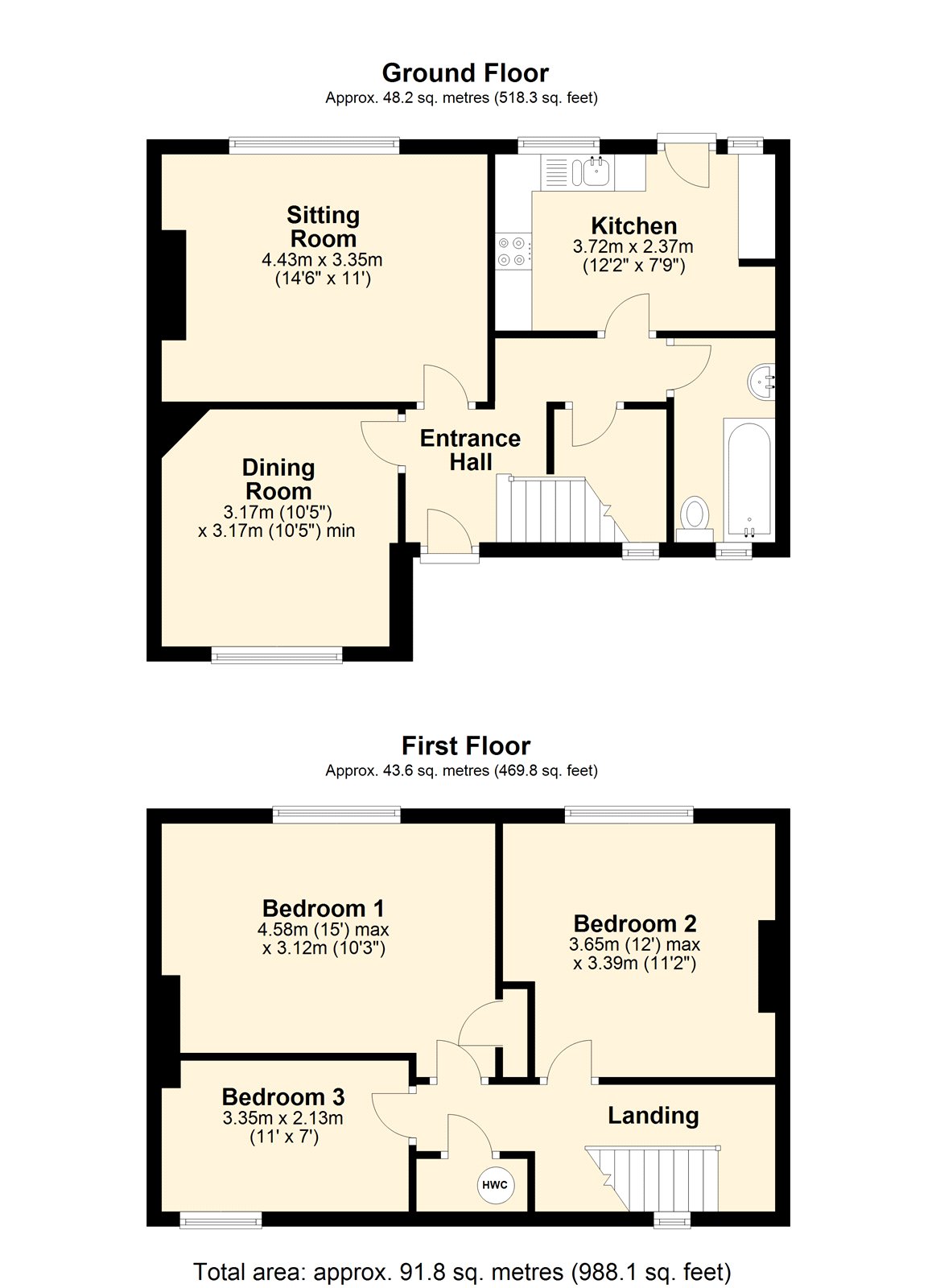 6, Overcombe, Somerset floorplan