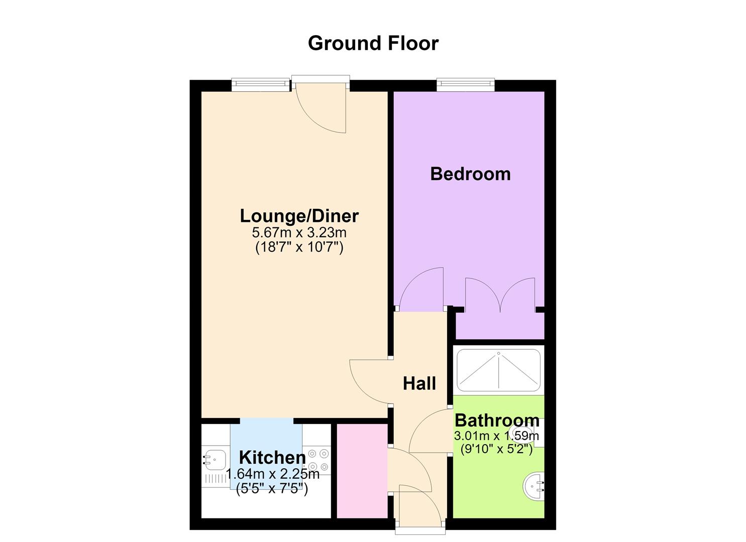 Flat 3, Homenene House, Peterborough floorplan