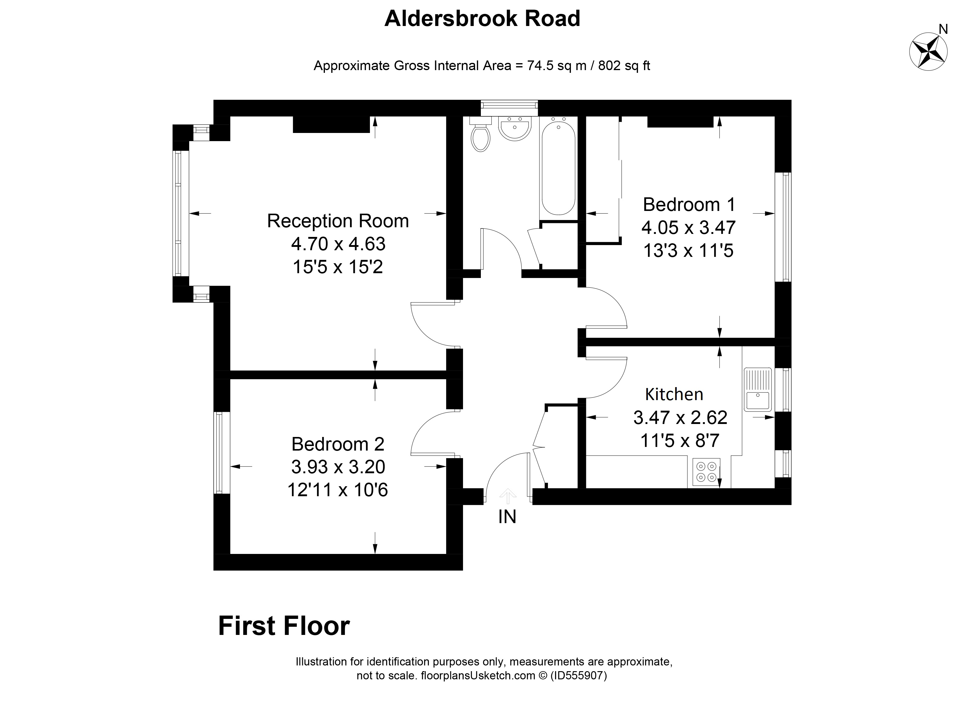 2 Bedrooms Flat to rent in Aldersbrook Road, London E12