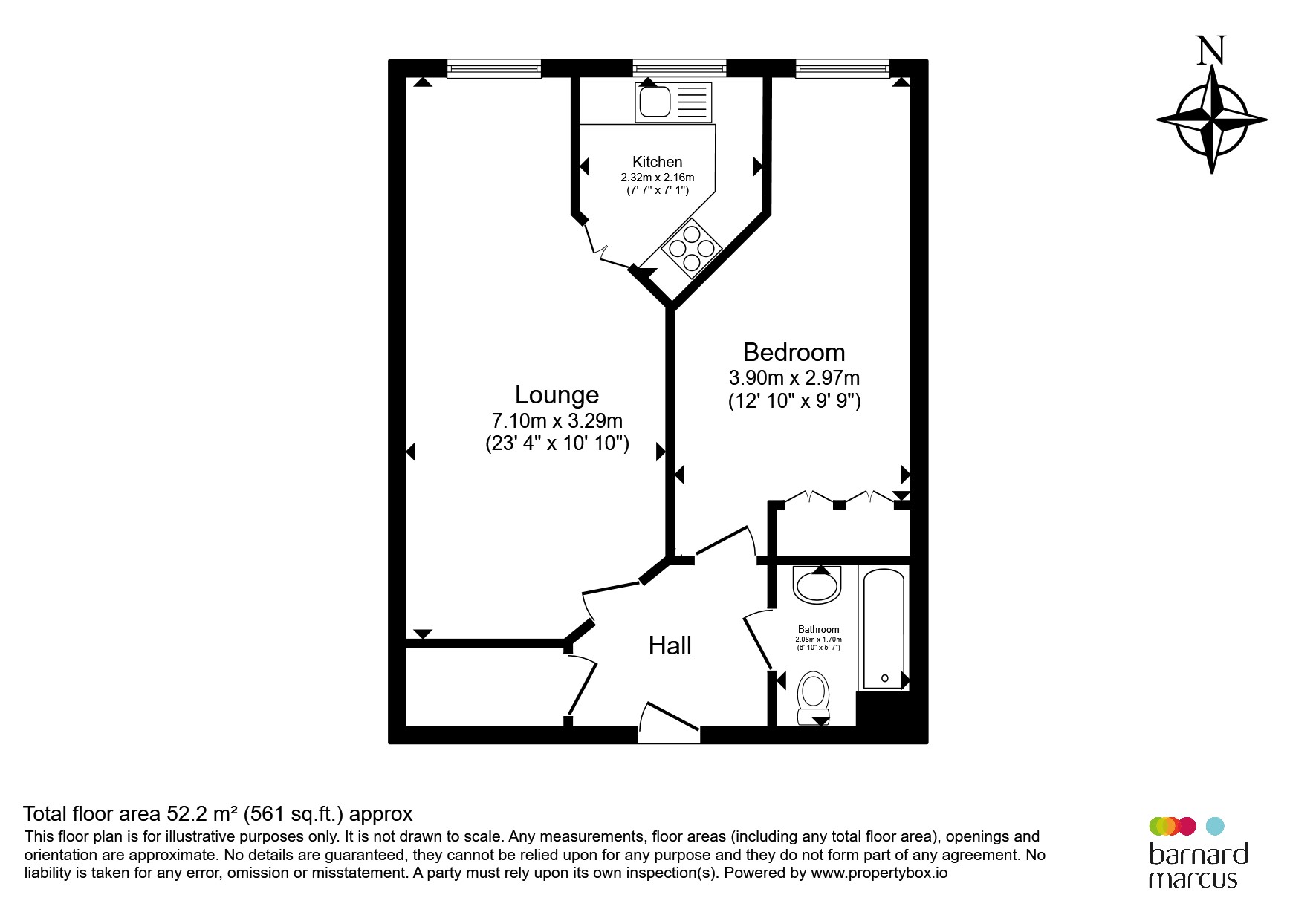 Flat 48, Felbridge Court, High Street, Feltham floorplan